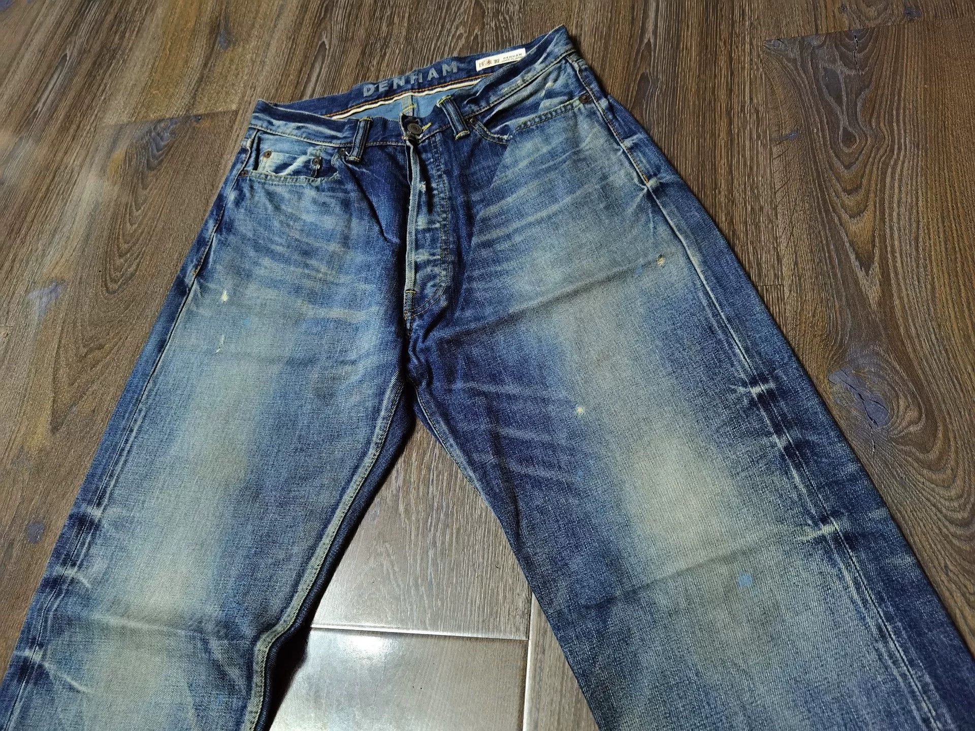 DENHAM DENHAM Men's Straight Vintage Distressed Jeans Size US 30 / EU 46 - 2 Thumbnail