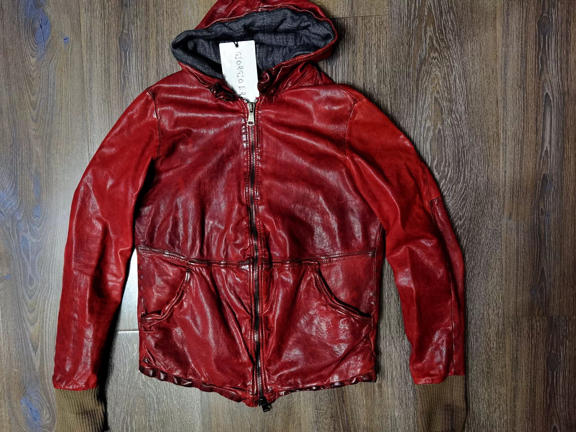 Giorgio Brato Giorgio Brato Old Hooded Leather Jacket Size US M / EU 48-50 / 2 - 4 Thumbnail