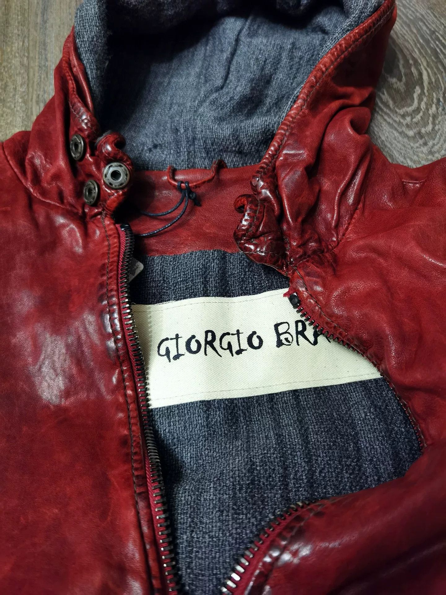 Giorgio Brato Giorgio Brato Old Hooded Leather Jacket Size US M / EU 48-50 / 2 - 3 Thumbnail