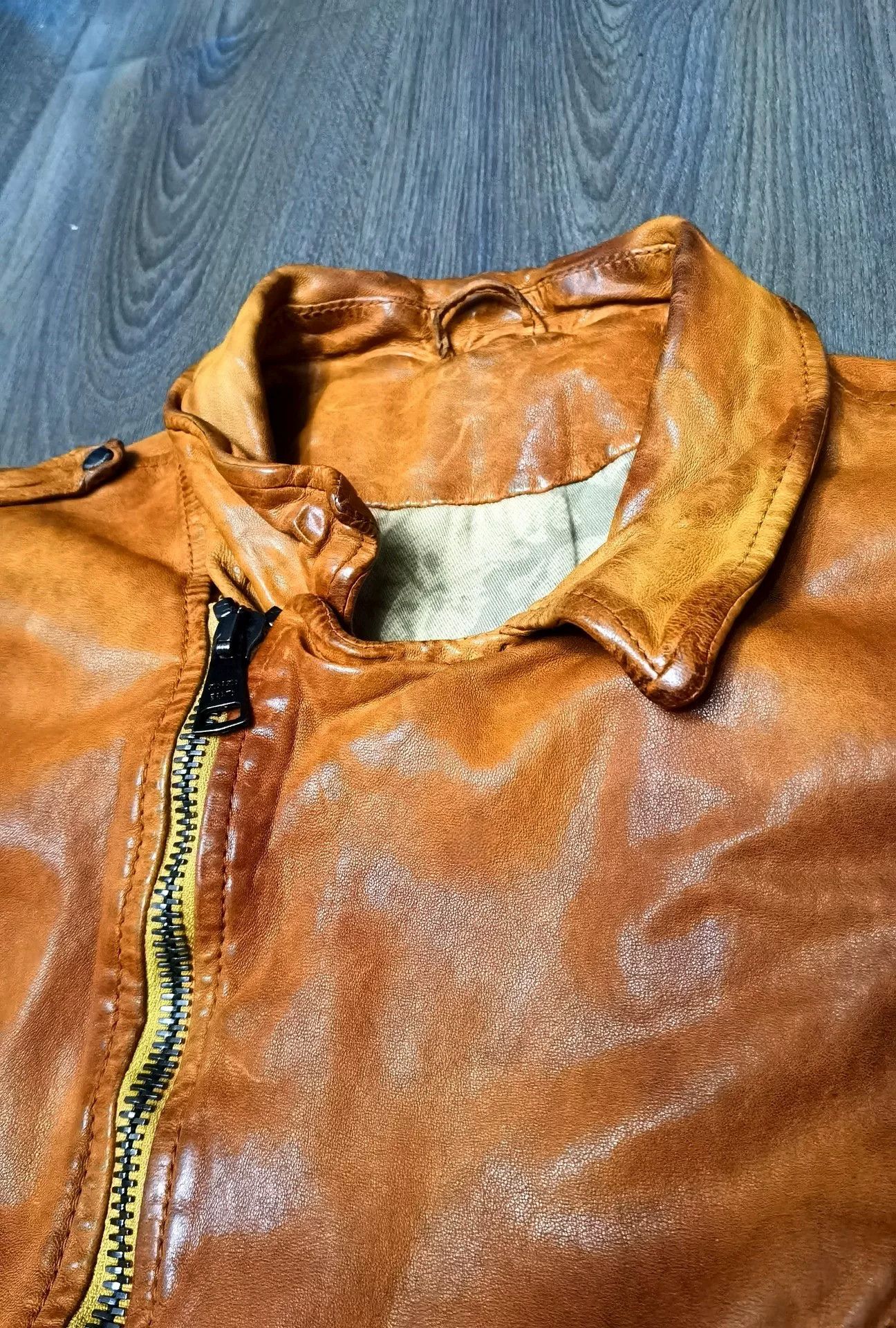 Giorgio Brato Giorgio Brato Washed Distressed Leather Jacket Size US M / EU 48-50 / 2 - 4 Thumbnail