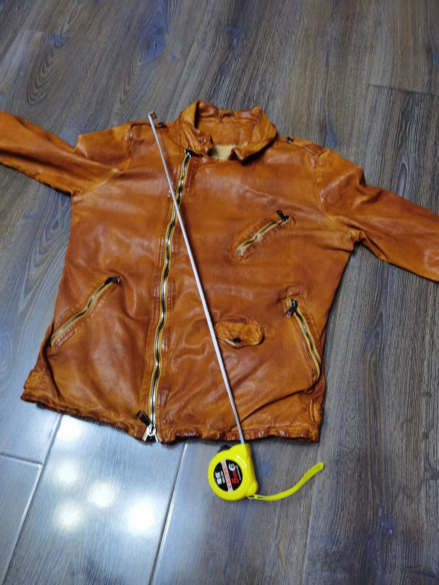 Giorgio Brato Giorgio Brato Washed Distressed Leather Jacket Size US M / EU 48-50 / 2 - 8 Thumbnail