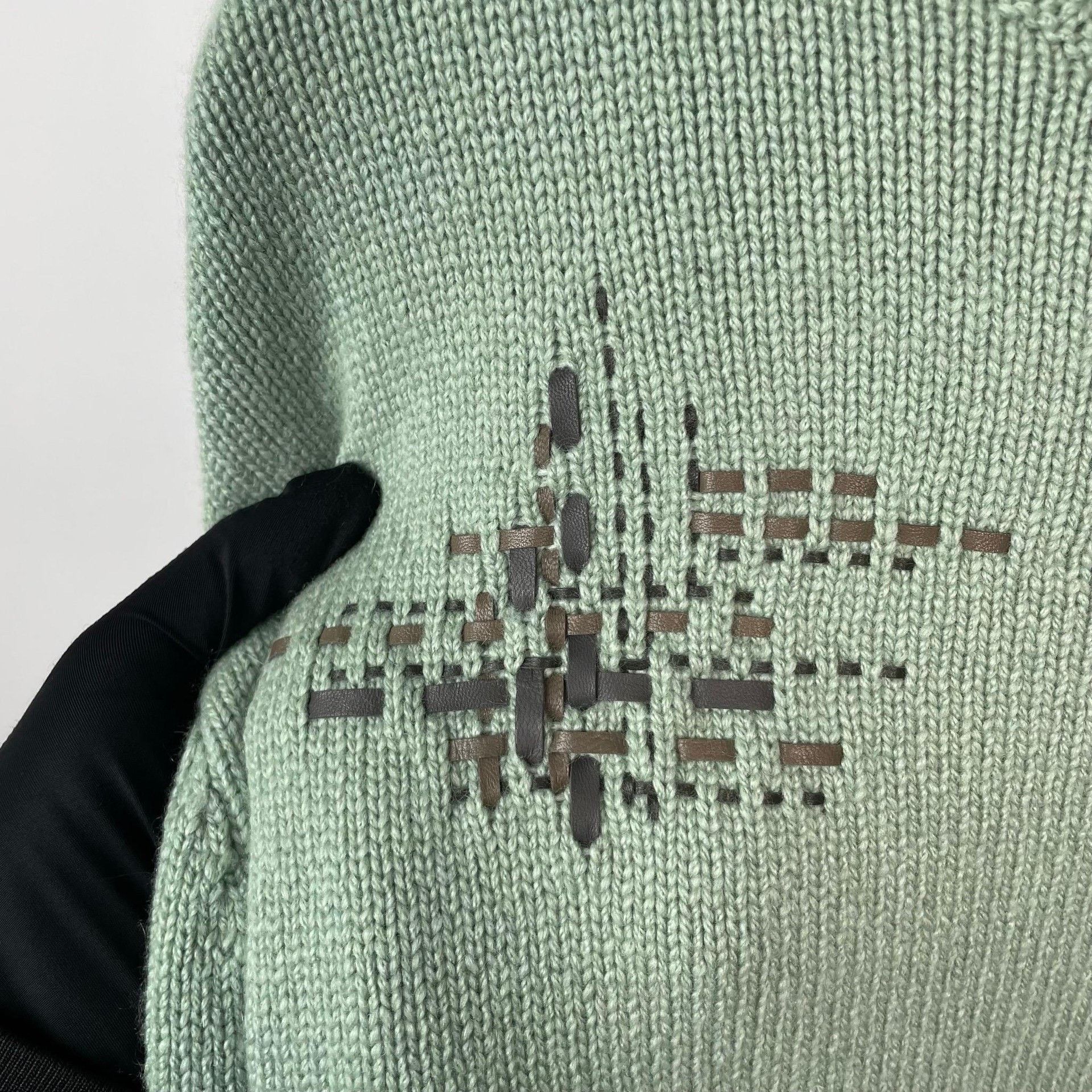 Hermes Hermes Green Sweater M Women Size M / US 6-8 / IT 42-44 - 3 Thumbnail