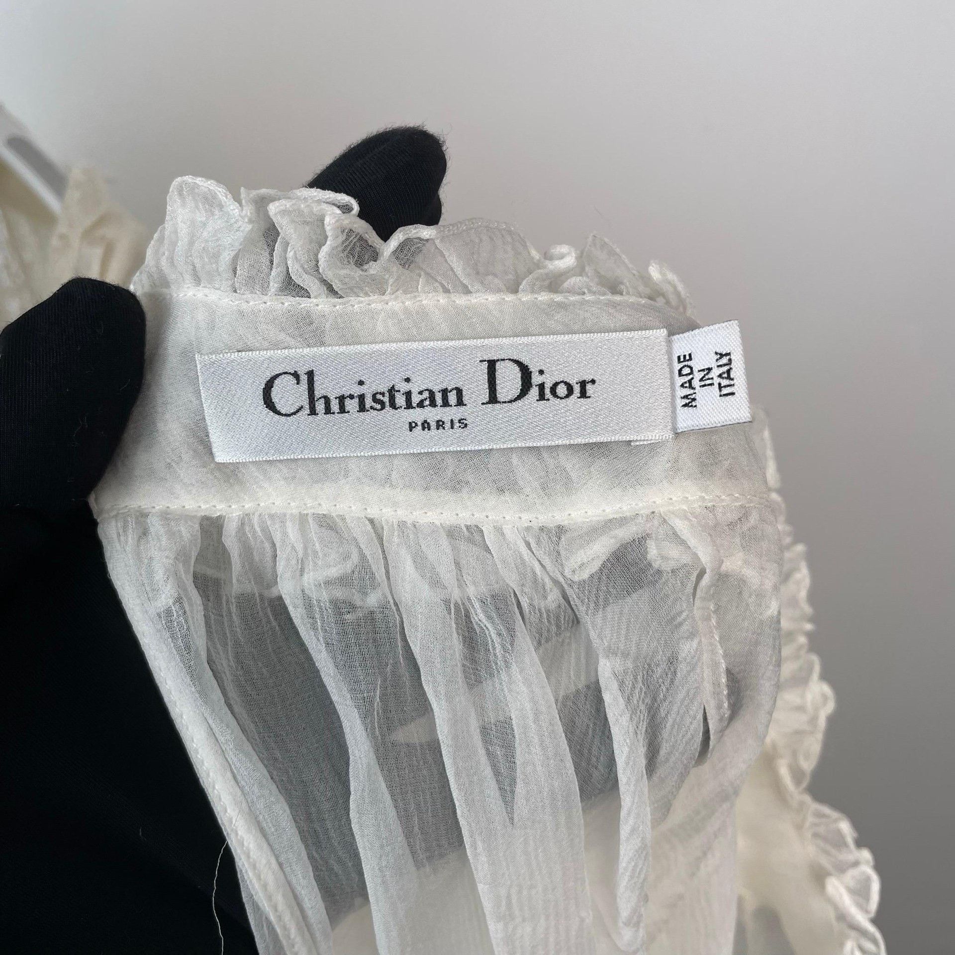 Dior Dior Linen Embroidered White Hoodie 40 Men Size US M / EU 48-50 / 2 - 6 Thumbnail