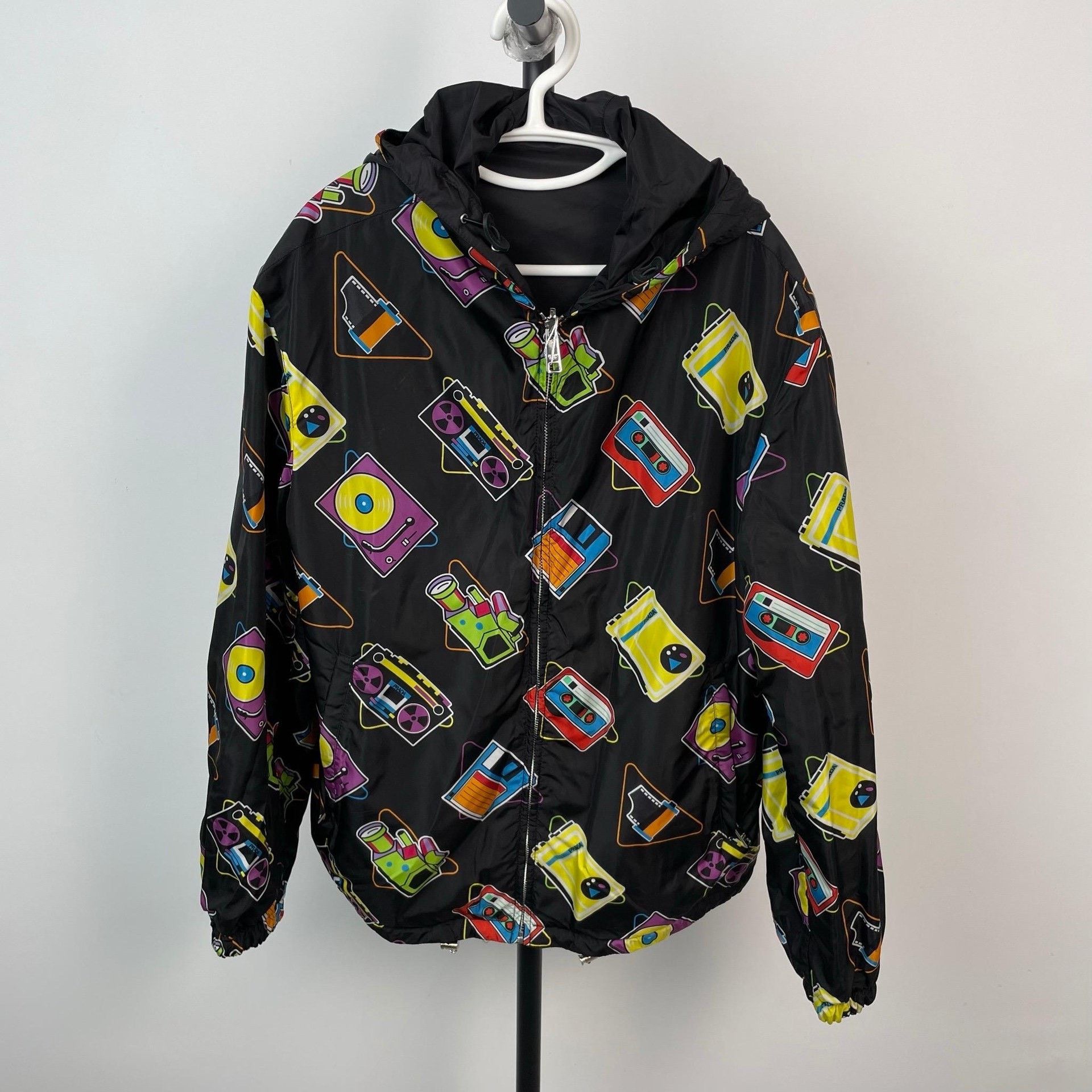 Prada Prada Nylon Black Leather Jacket S Women Size S / US 4 / IT 40 - 2 Thumbnail