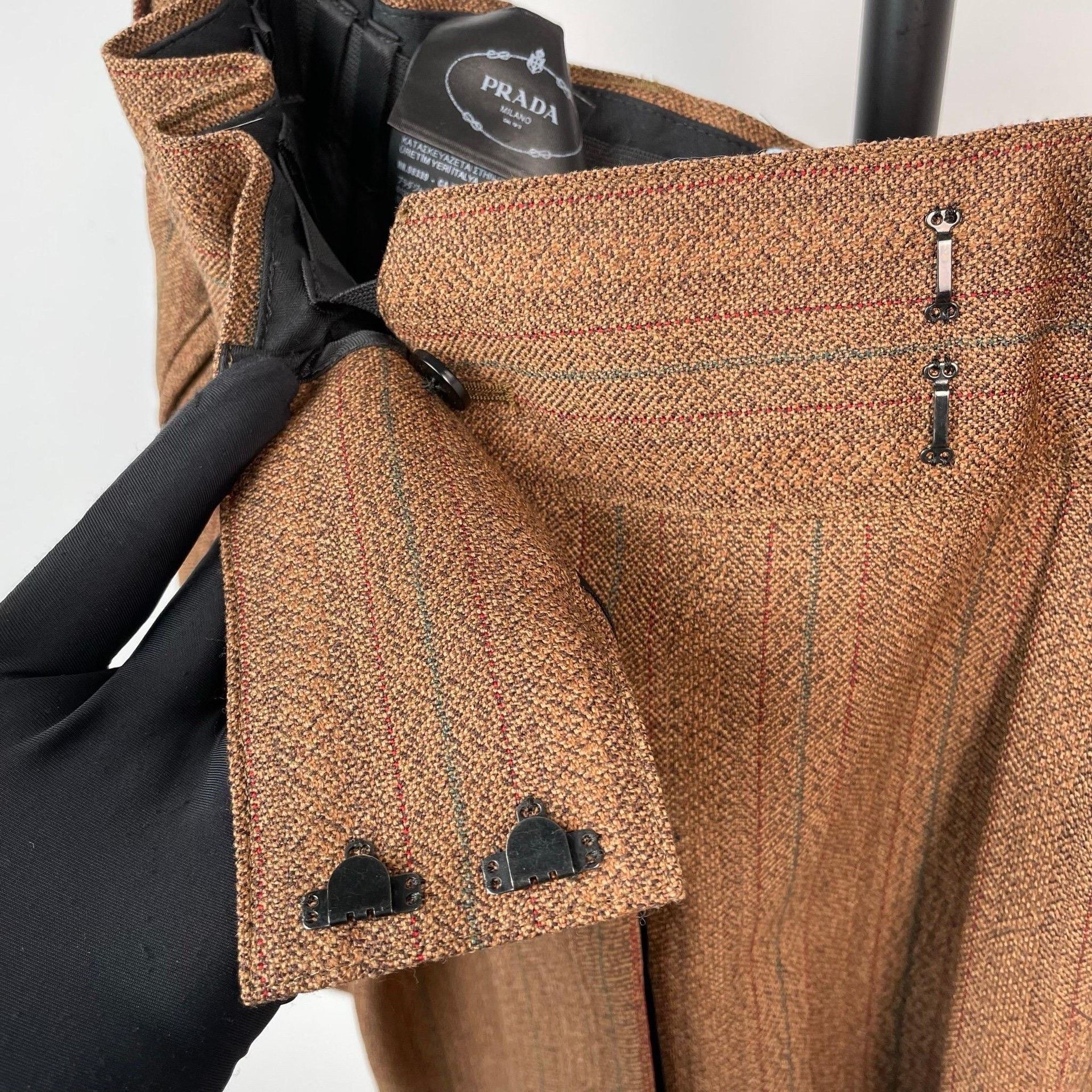 Prada Prada Striped Brown Skirt 40 Women Size 40" / US 18 - 5 Thumbnail