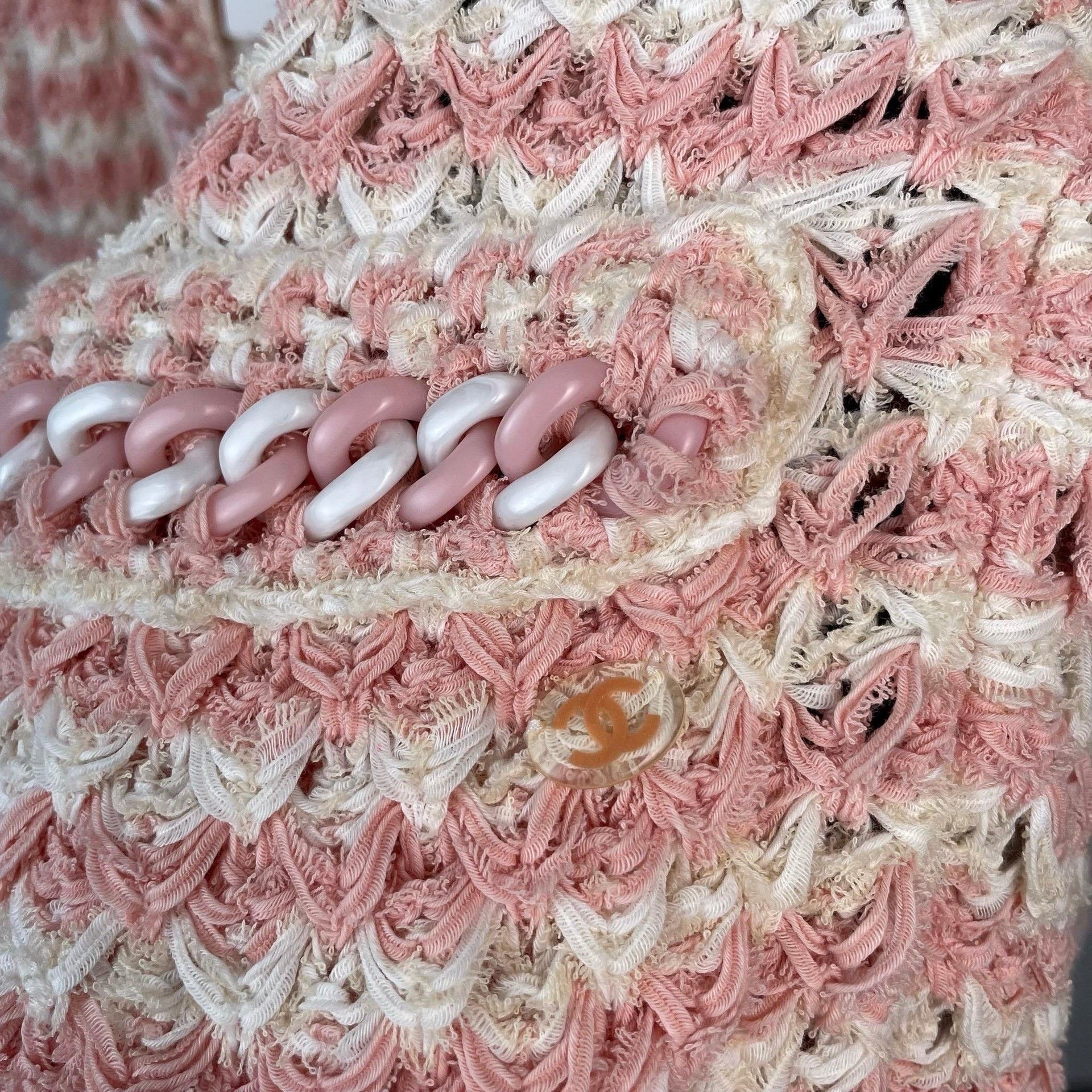 Chanel Chanel Knit Striped Pink Sweater 38 Women Size S / US 4 / IT 40 - 3 Thumbnail