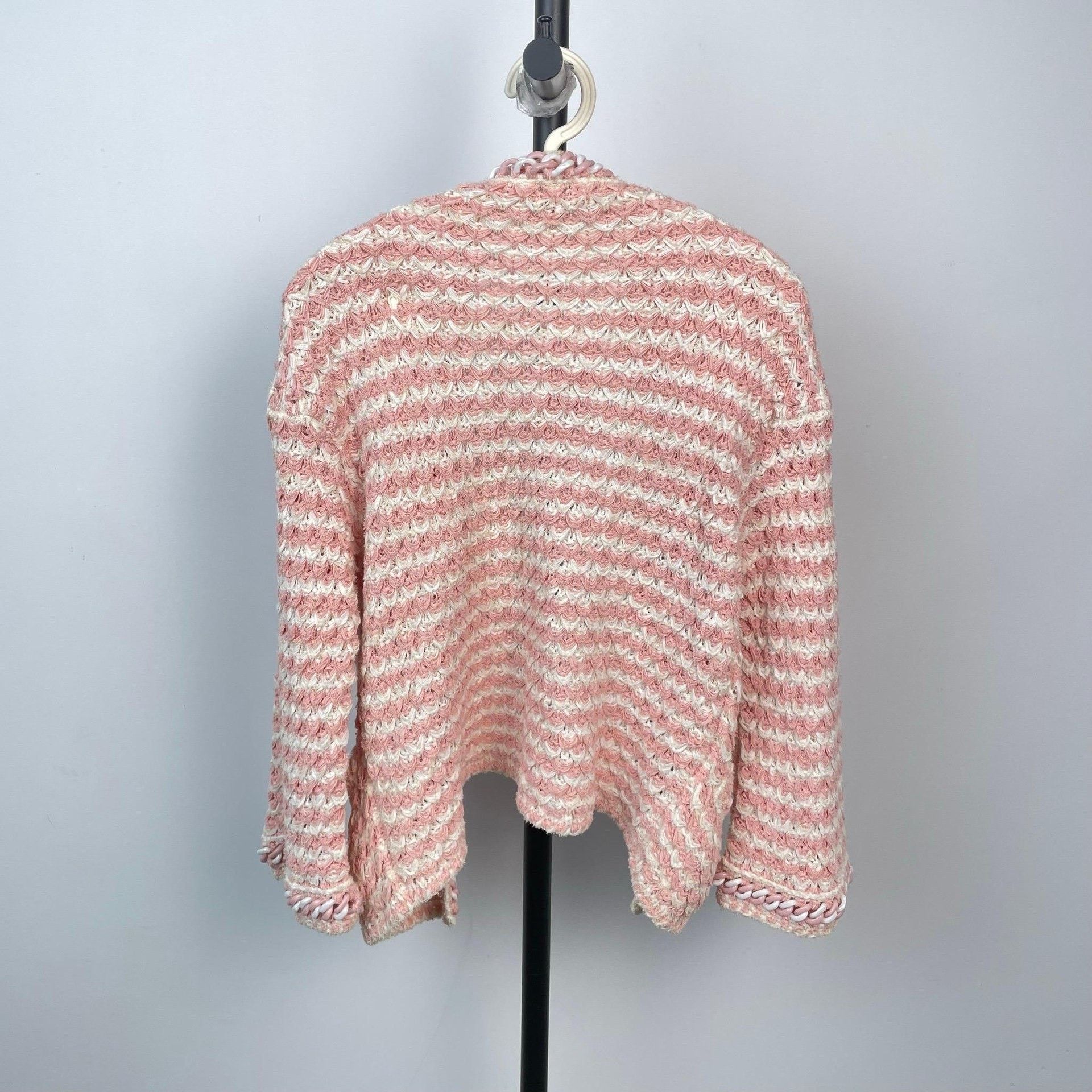Chanel Chanel Knit Striped Pink Sweater 38 Women Size S / US 4 / IT 40 - 2 Thumbnail