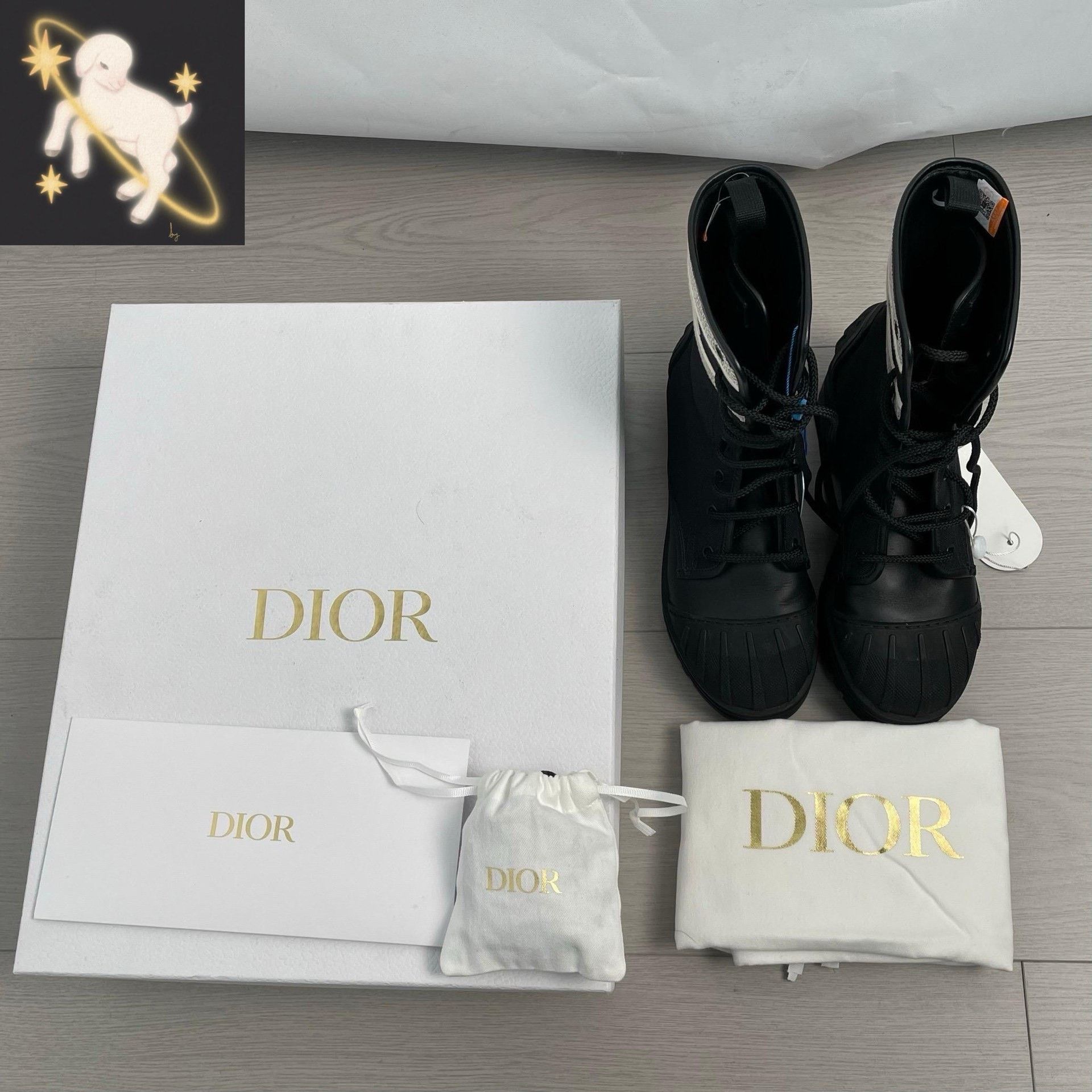 Dior Dior Embroidered Black Boots 37 Women Size US 6.5 / IT 36.5 - 2 Thumbnail