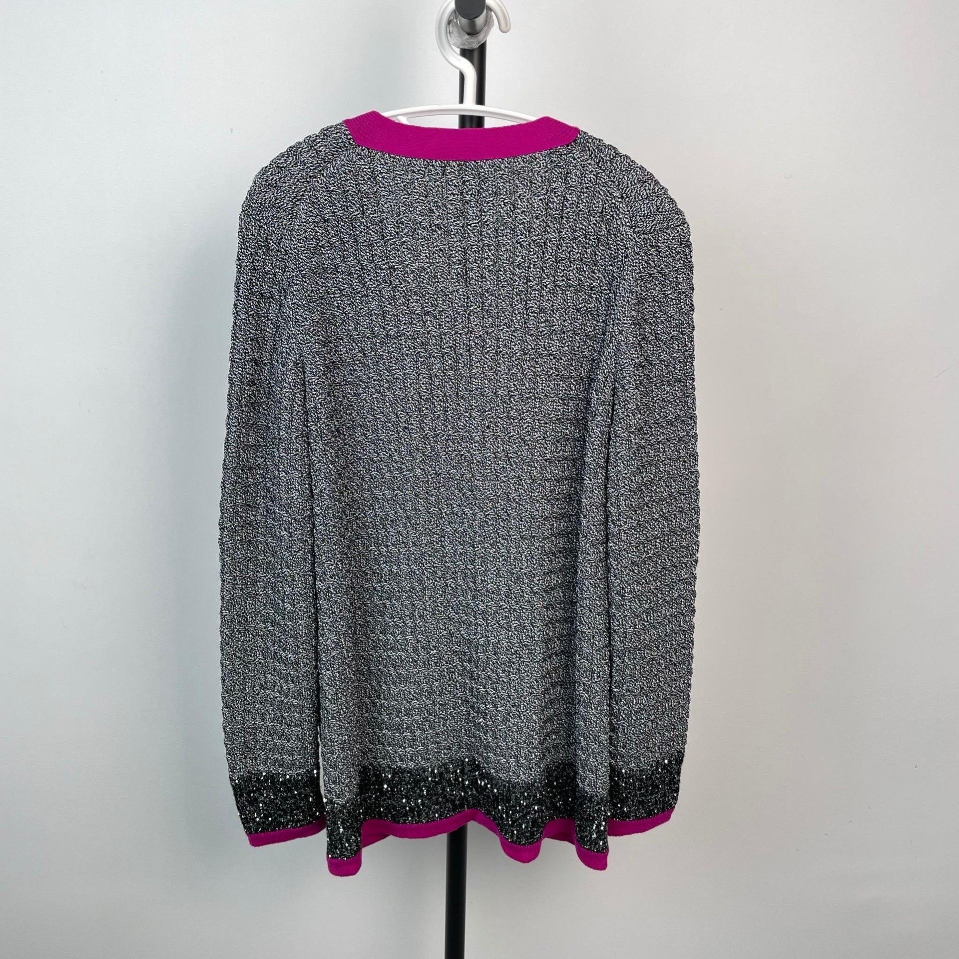 Chanel Chanel Knit Silver Sweater 38 Women Size S / US 4 / IT 40 - 3 Thumbnail