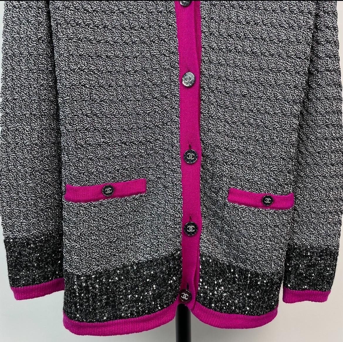 Chanel Chanel Knit Silver Sweater 38 Women Size S / US 4 / IT 40 - 2 Thumbnail