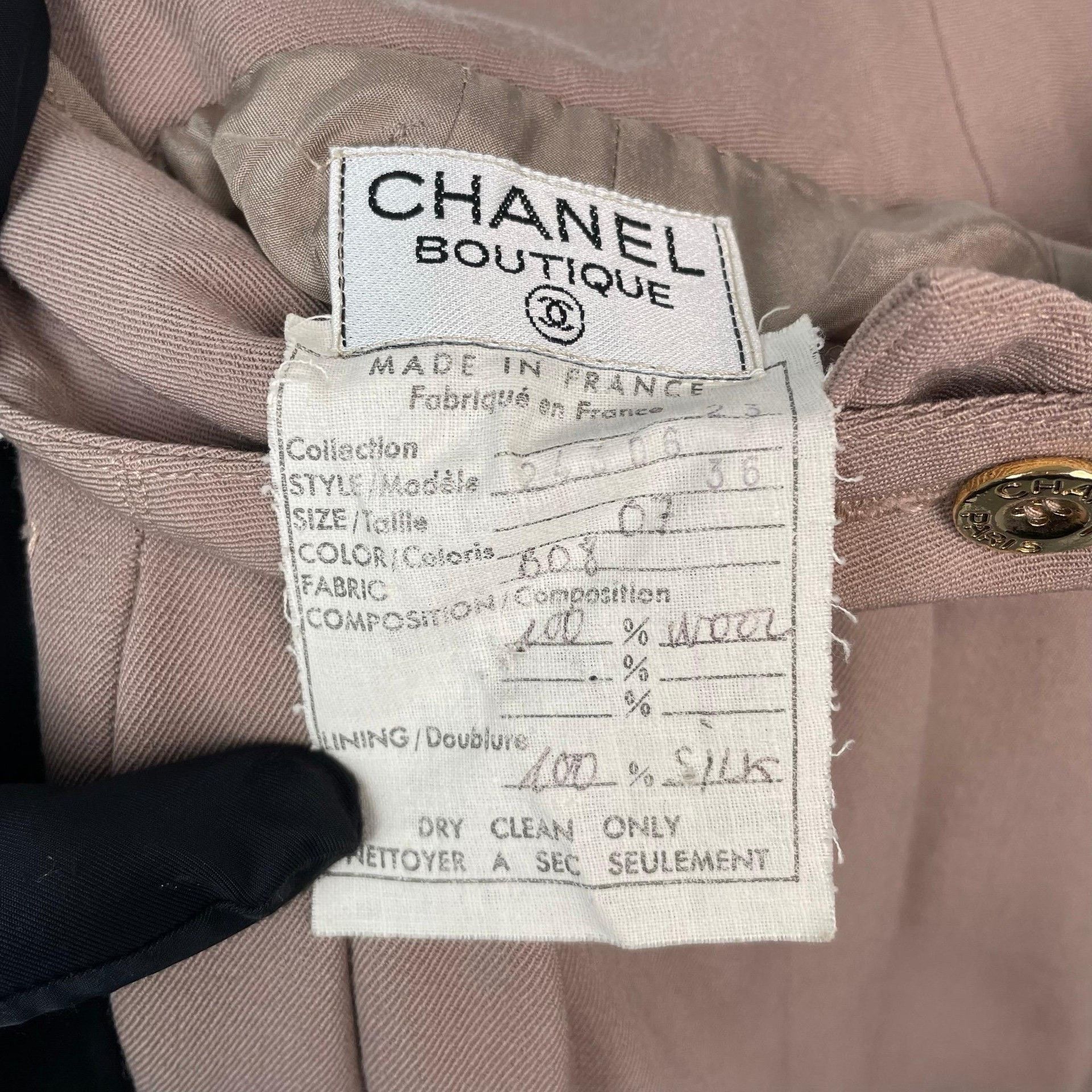 Chanel Chanel Wool Beige Pants 36 Women Size 36" / US 14 / IT 50 - 7 Thumbnail