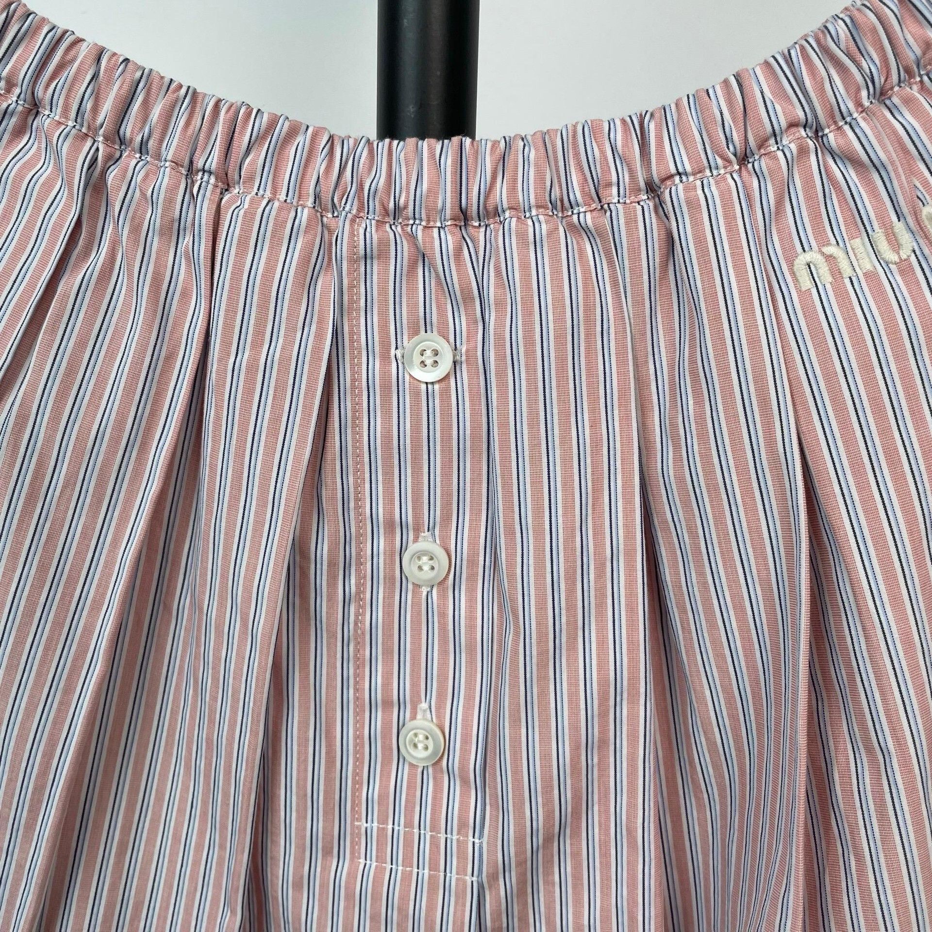 Miu Miu Miu Miu Striped Pink Skirt 24 Women Size 24" / US 00 / IT 34 - 3 Thumbnail