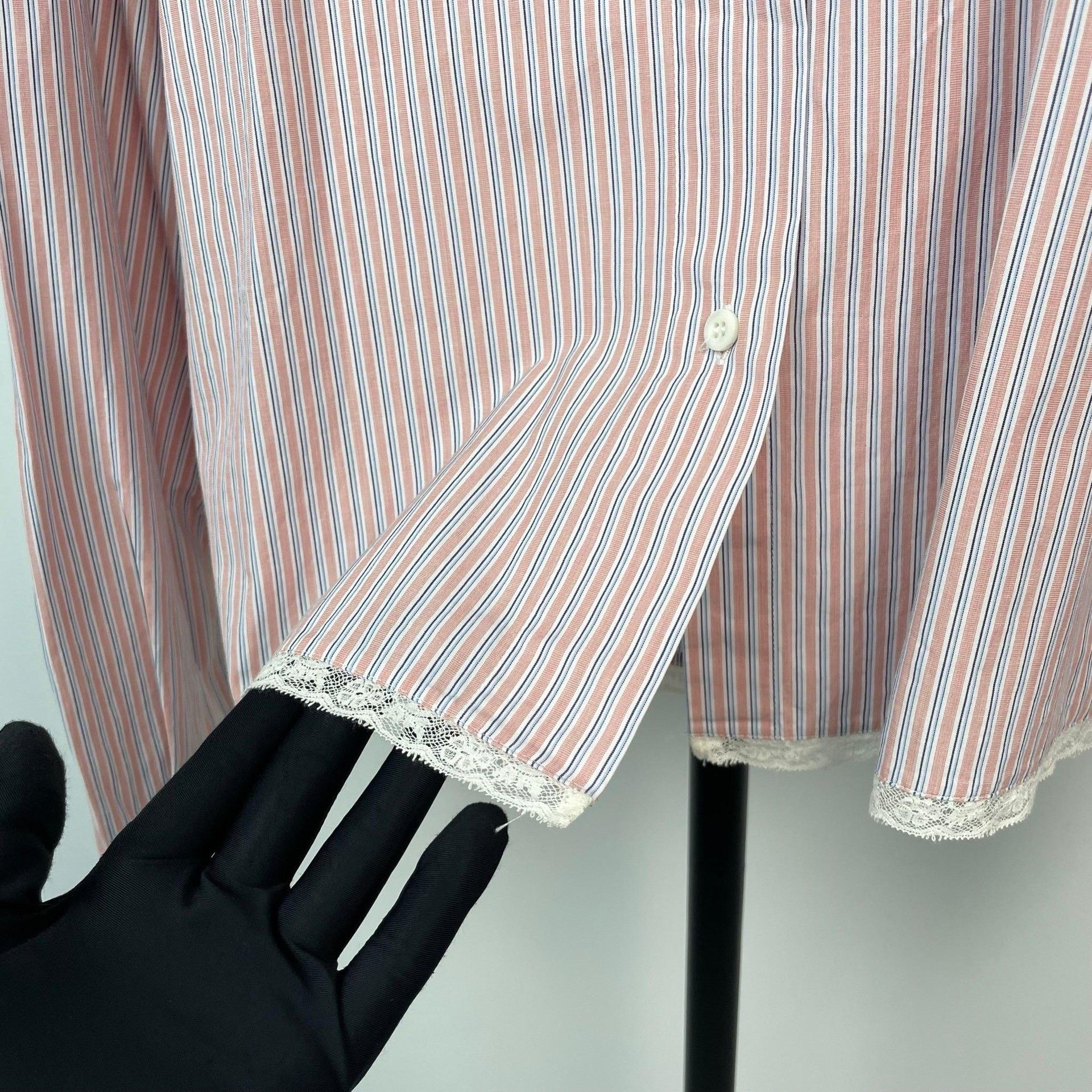Miu Miu Miu Miu Striped Pink Button Up 24 Women Size XS / US 0-2 / IT 36-38 - 4 Thumbnail