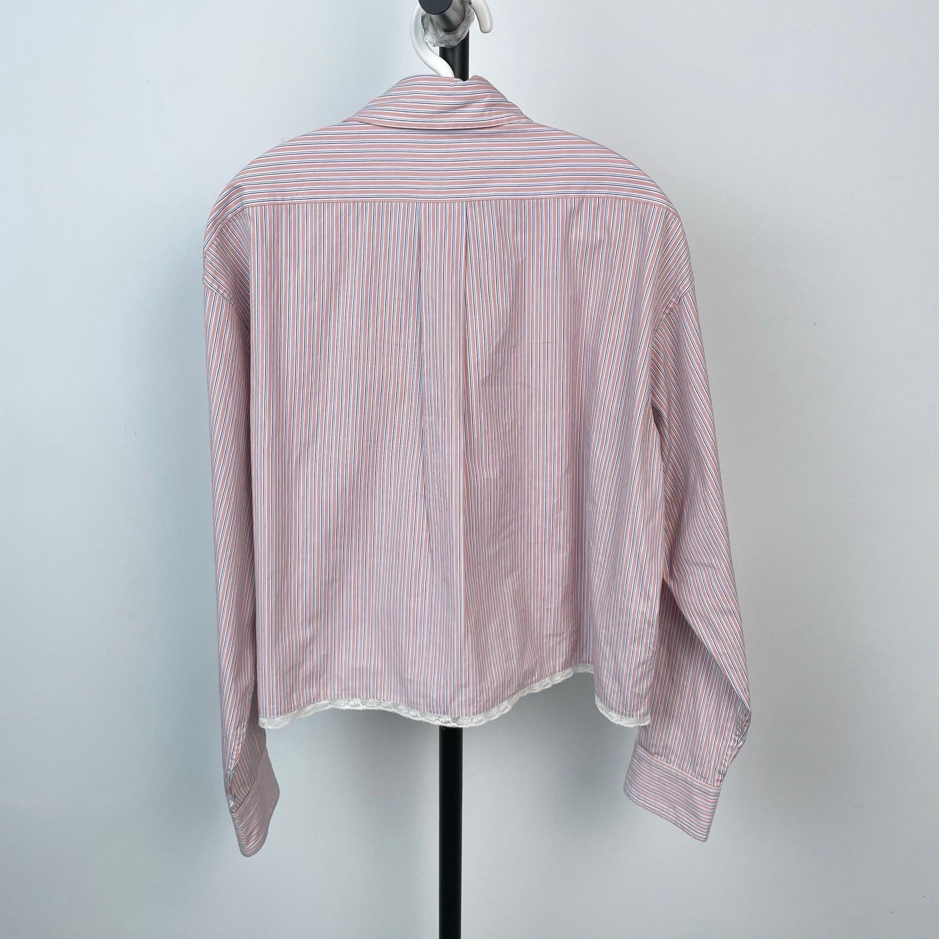 Miu Miu Miu Miu Striped Pink Button Up 24 Women Size XS / US 0-2 / IT 36-38 - 2 Thumbnail