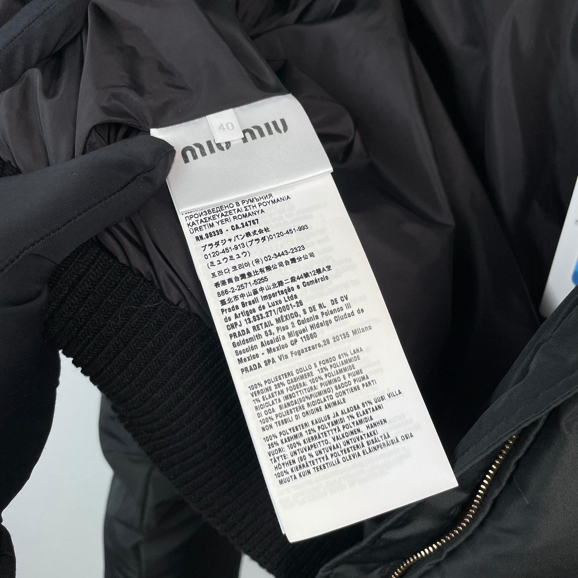 Miu Miu Miu Miu Knit Cropped Black Down Jacket 40 Women Size M / US 6-8 / IT 42-44 - 6 Thumbnail