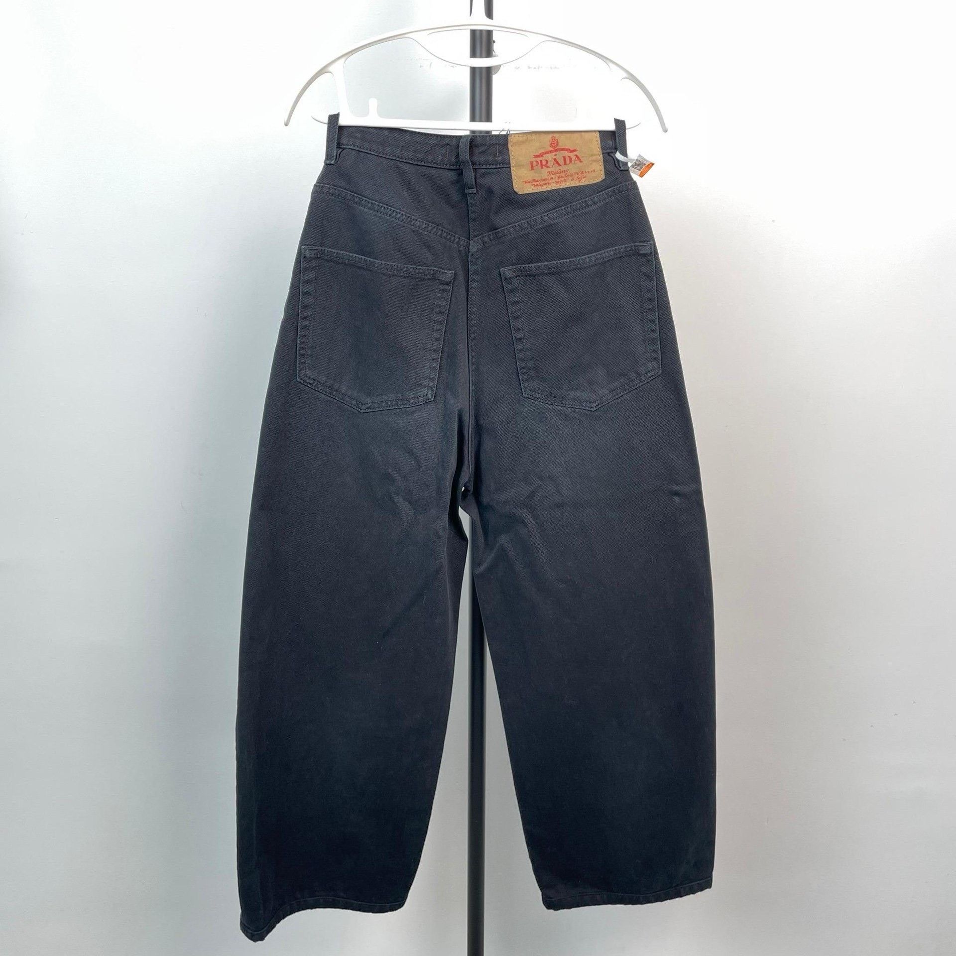 Prada Prada Wide-Leg Long Black Pants 25 Women Size 25" / US 0 / IT 36 - 2 Thumbnail