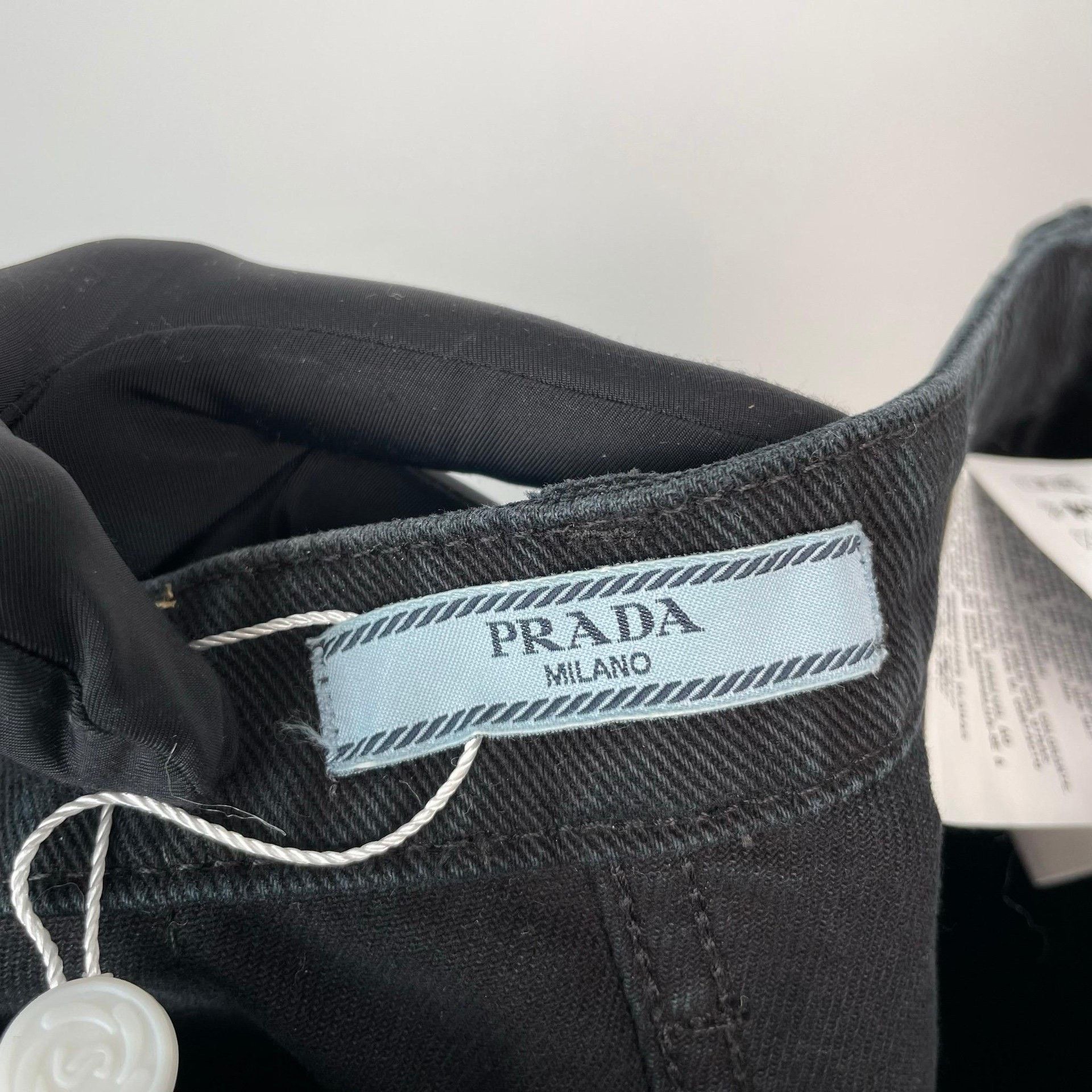 Prada Prada Wide-Leg Long Black Pants 25 Women Size 25" / US 0 / IT 36 - 8 Thumbnail