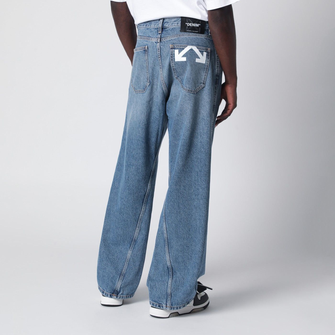 Off-White Off-White Wide-Leg Light Blue Jeans With Logo Size US 32 / EU 48 - 2 Thumbnail