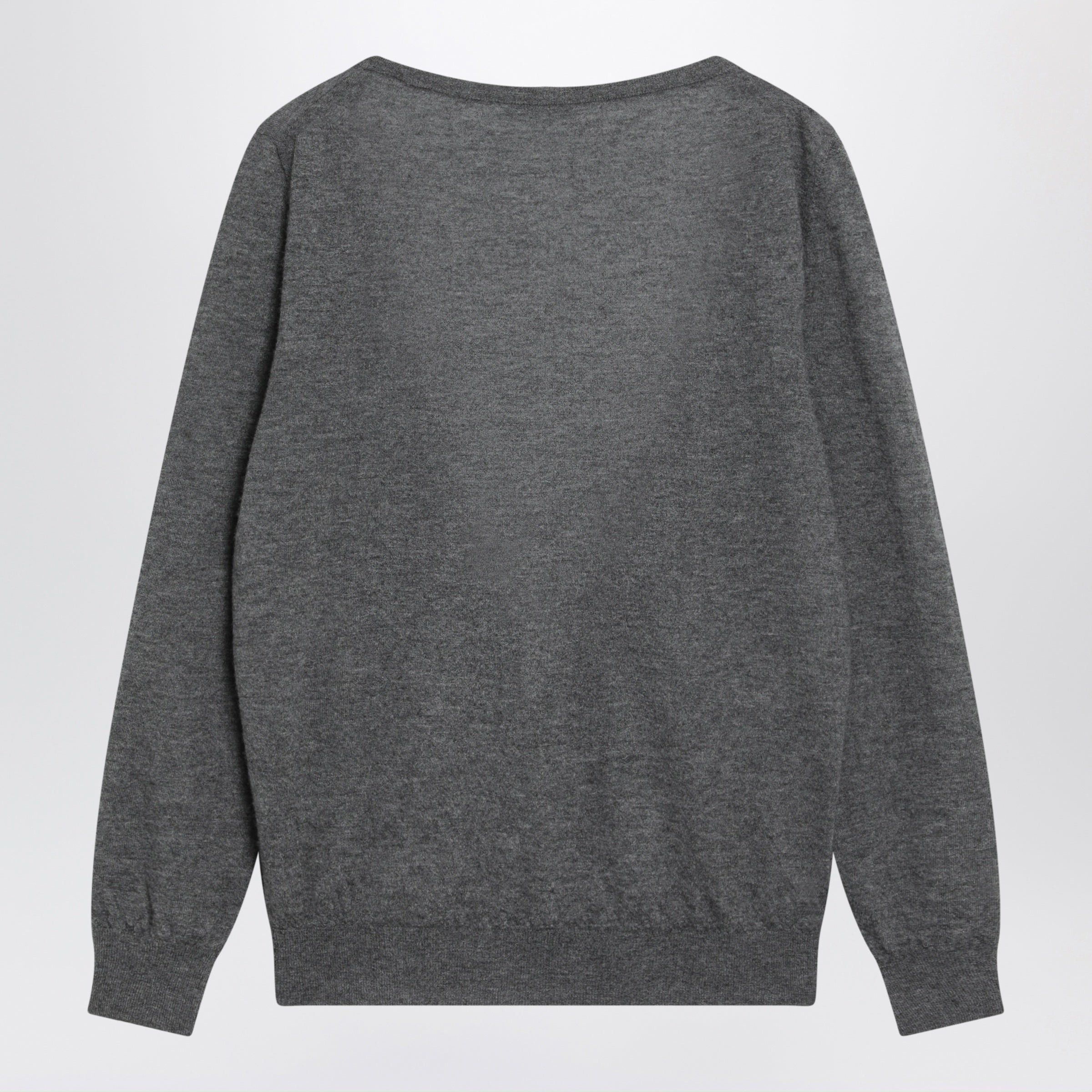 Prada Prada V-Neck Cashmere Sweater In Grey Size S / US 4 / IT 40 - 2 Thumbnail