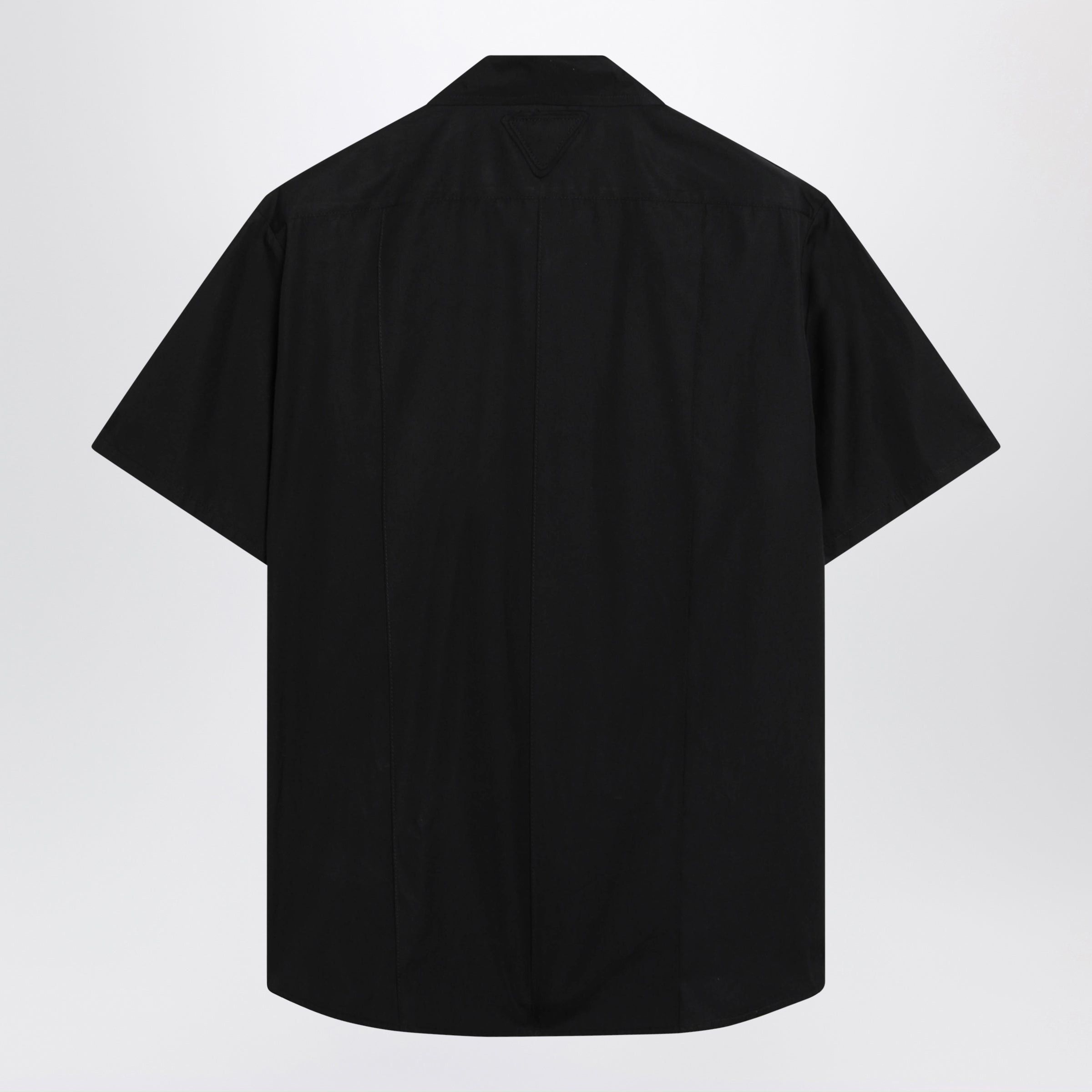 Prada Prada Black Poplin Short-Sleeve Shirt Size S / US 4 / IT 40 - 2 Thumbnail