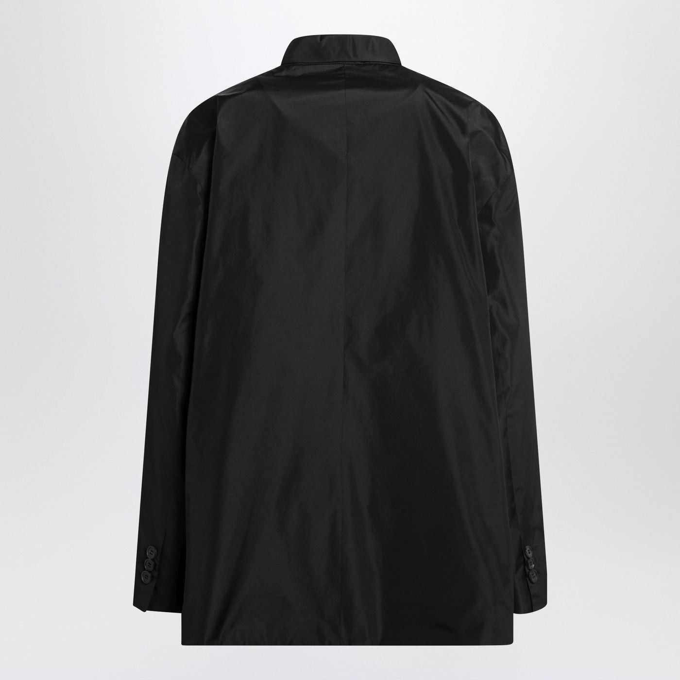 Prada Prada Black Double-Breasted Technical Taffeta Jacket Size S / US 4 / IT 40 - 2 Thumbnail
