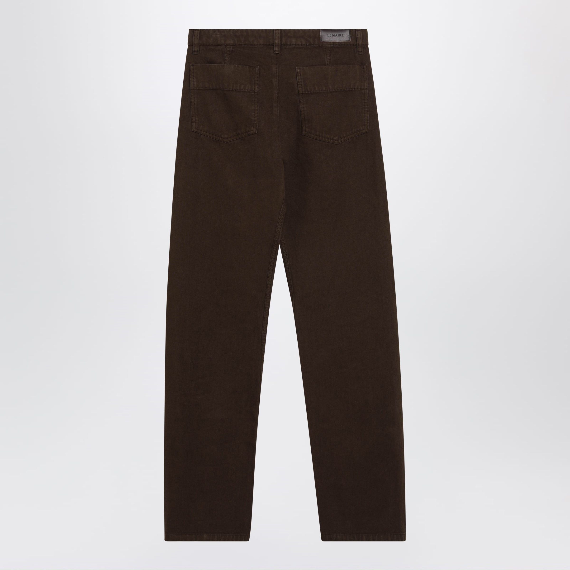 Lemaire Lemaire Brown Twill Trousers Size 28" / US 6 / IT 42 - 2 Thumbnail