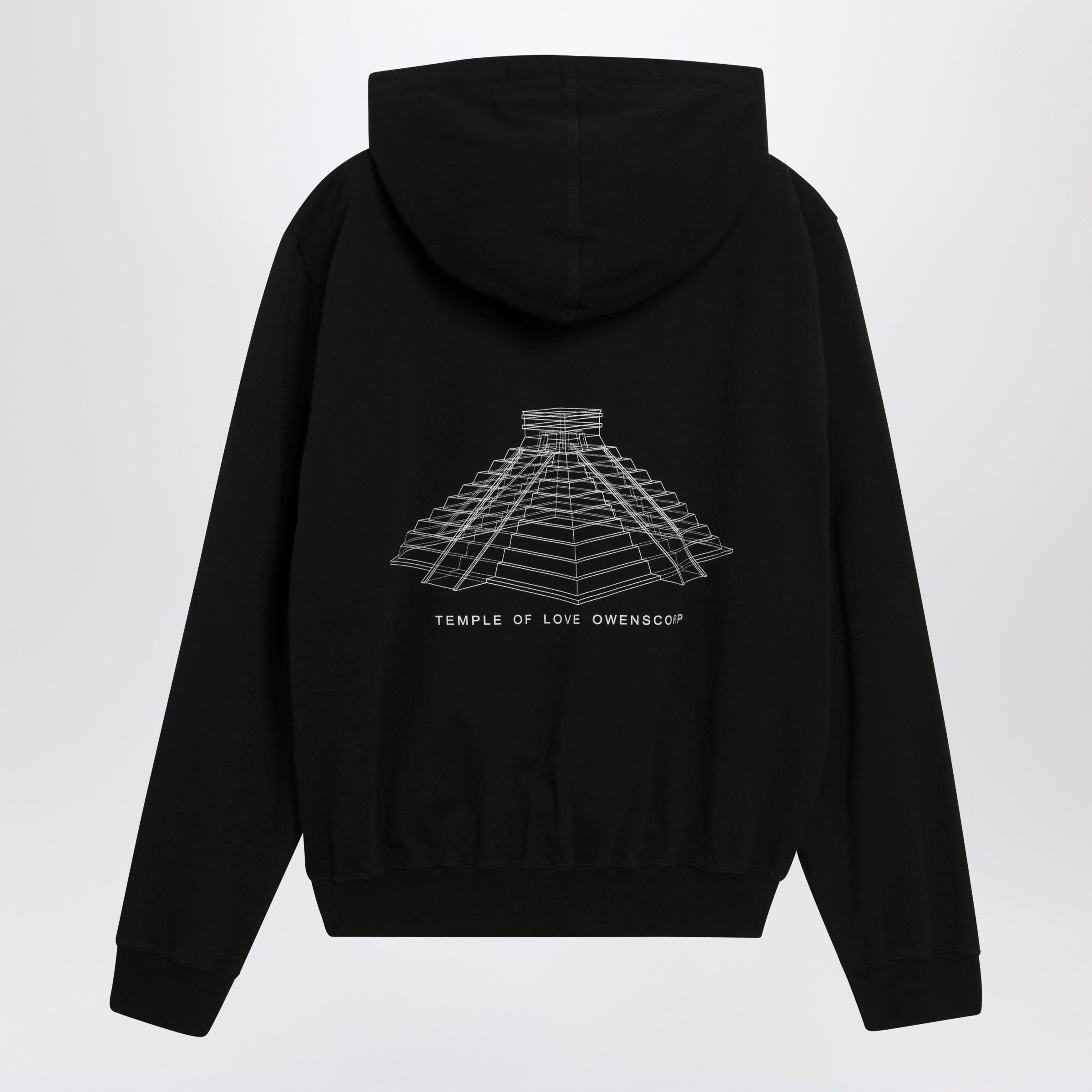 Rick Owens Rick Owens Black Hoodie With Logo Print Size US L / EU 52-54 / 3 - 2 Thumbnail