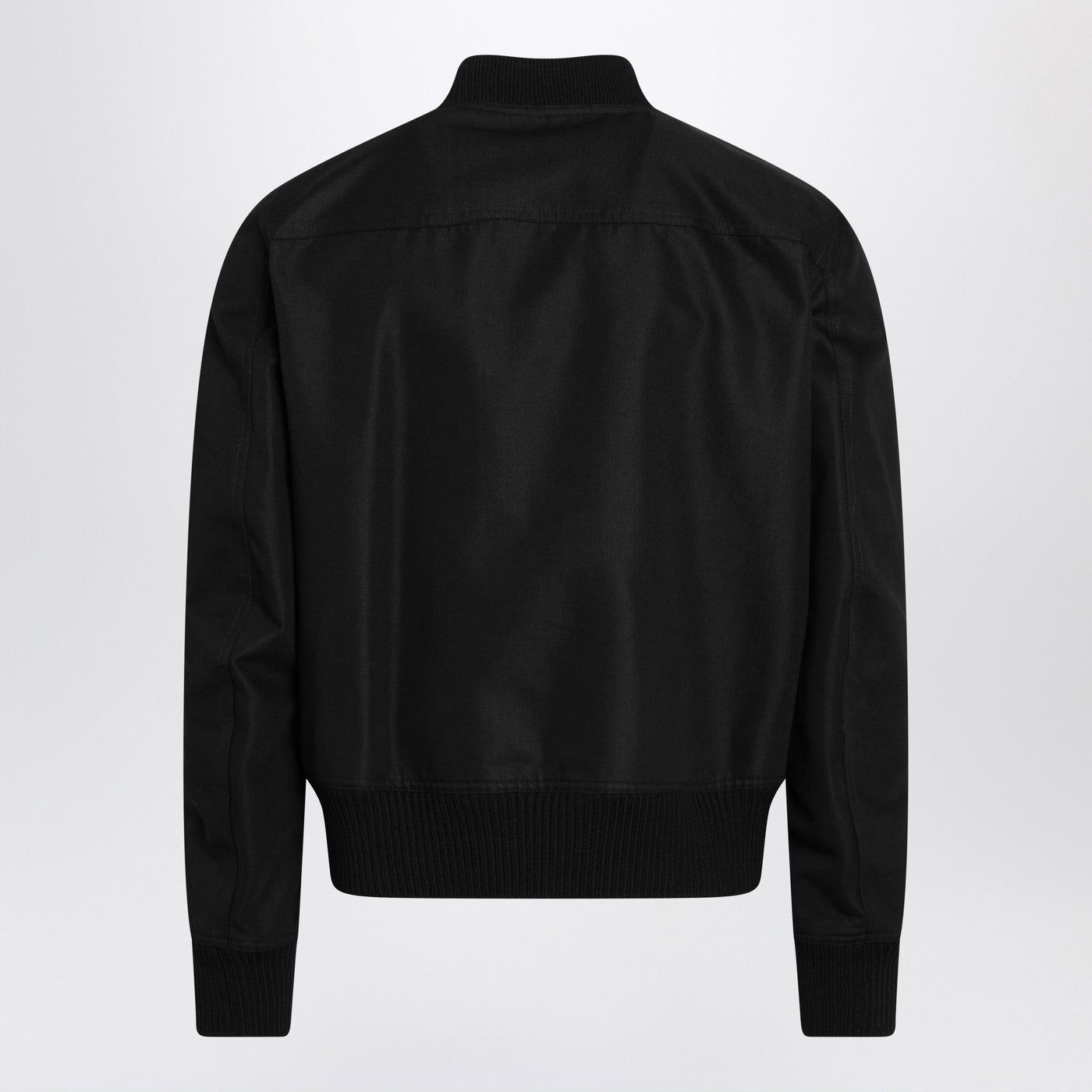Rick Owens Rick Owens Black Zip-Up Cotton-Blend Jacket Size US M / EU 48-50 / 2 - 2 Thumbnail