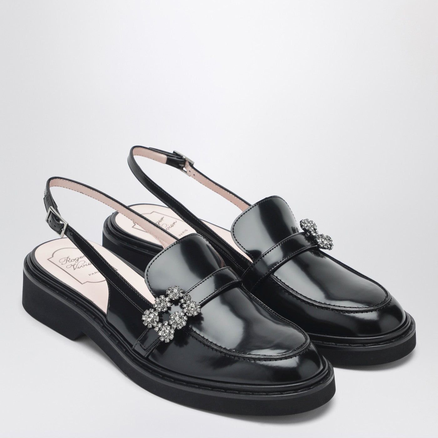 Roger Vivier Roger Vivier Viv' Rangers Black Slingback Loafers Size US 9 / IT 39 - 2 Thumbnail