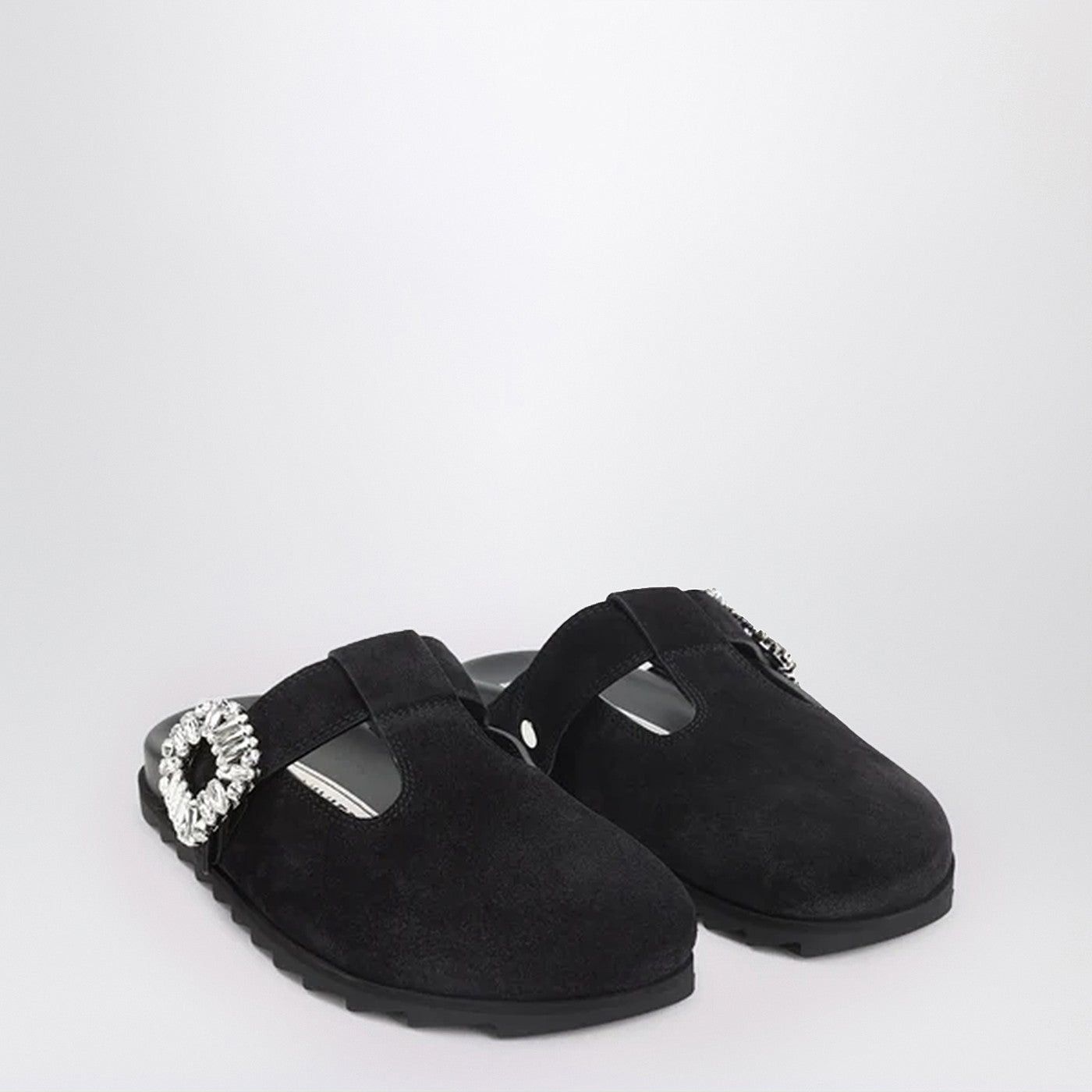 Roger Vivier Roger Vivier Black Suede Mule Slidy Viv' Size US 11 / IT 41 - 2 Thumbnail
