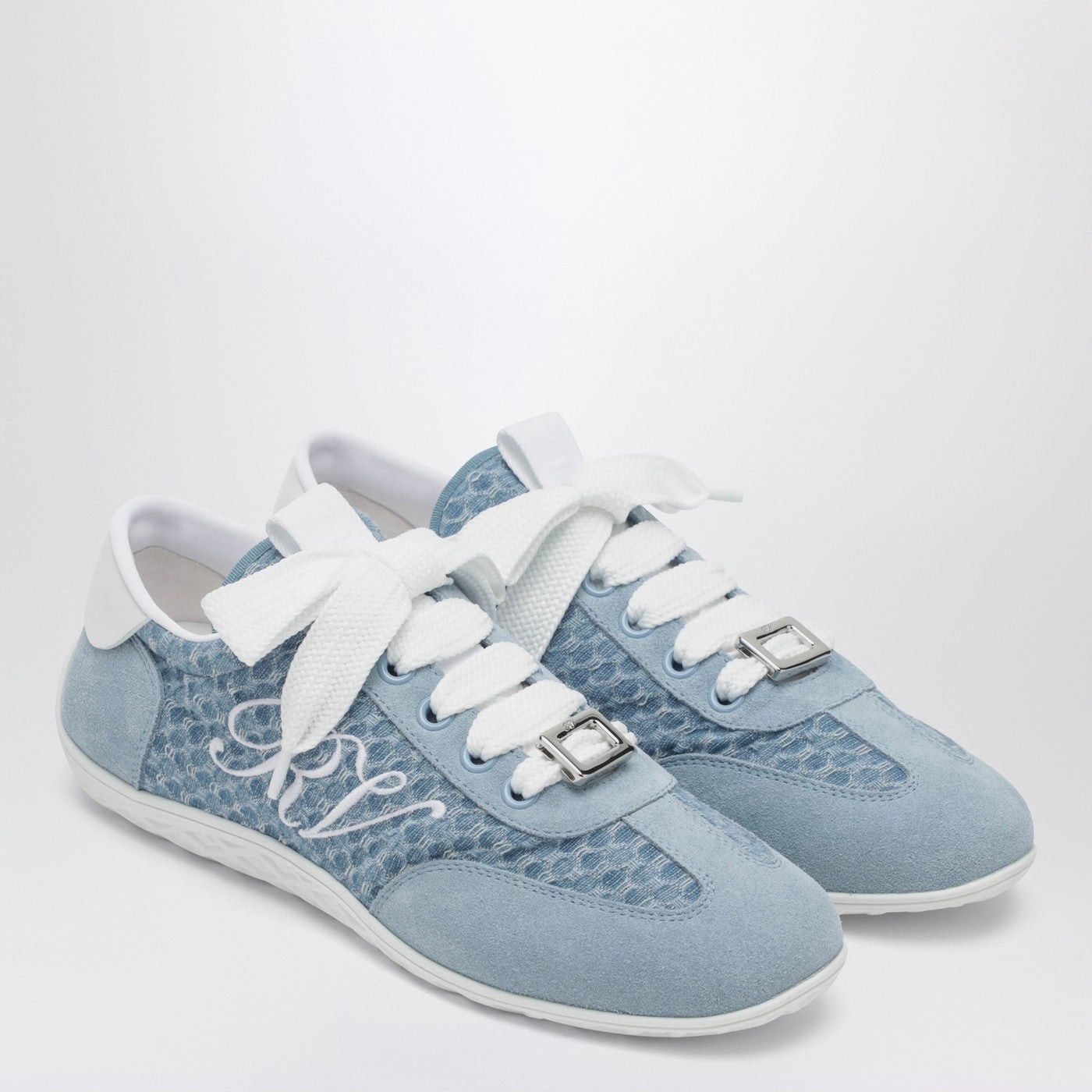 Roger Vivier Roger Vivier Viv' Low Sneakers In Sky Blue Size US 10 / IT 40 - 2 Thumbnail
