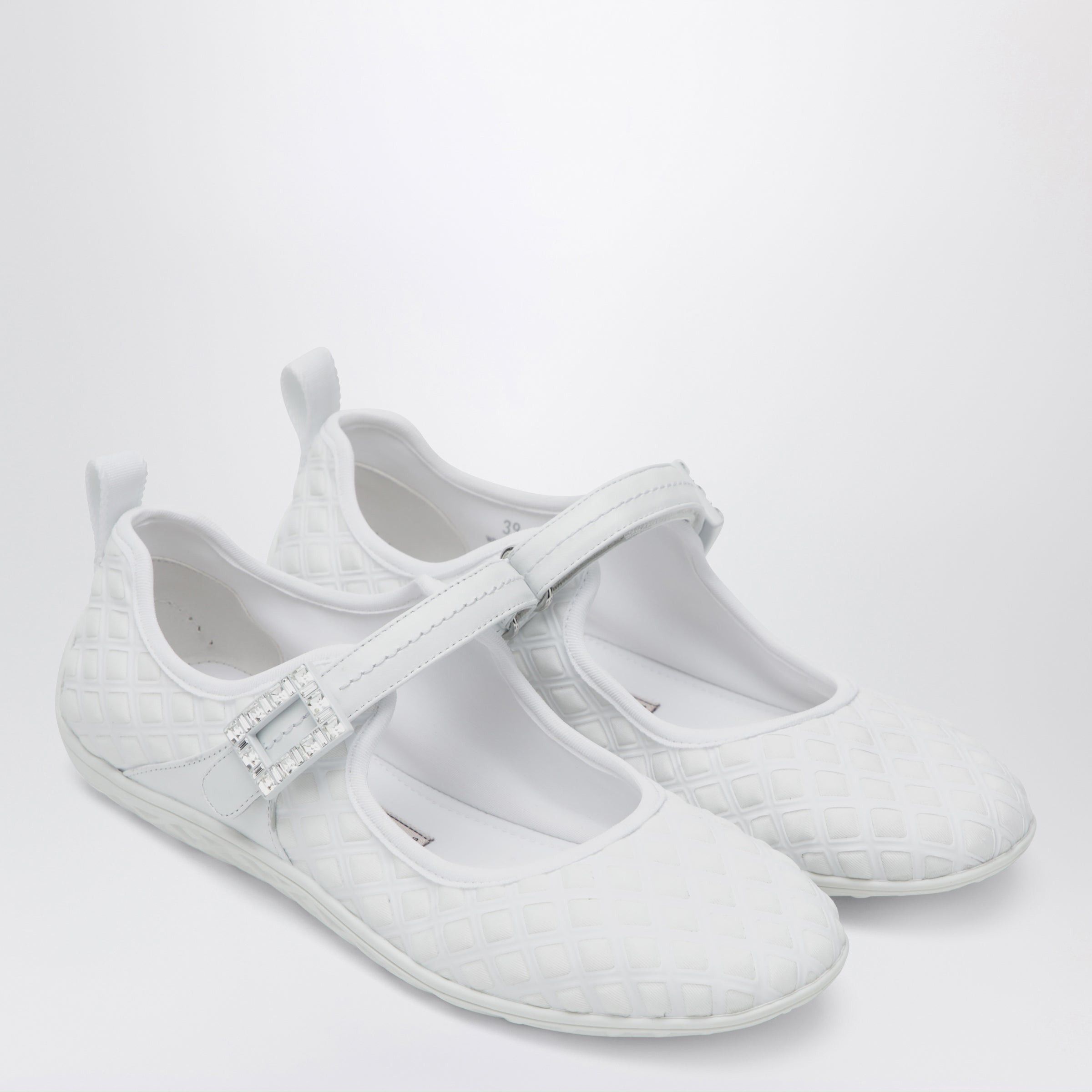 Roger Vivier Roger Vivier Viv Low Ballerina Flats With Fabric Strap In White Size US 8 / IT 38 - 2 Thumbnail