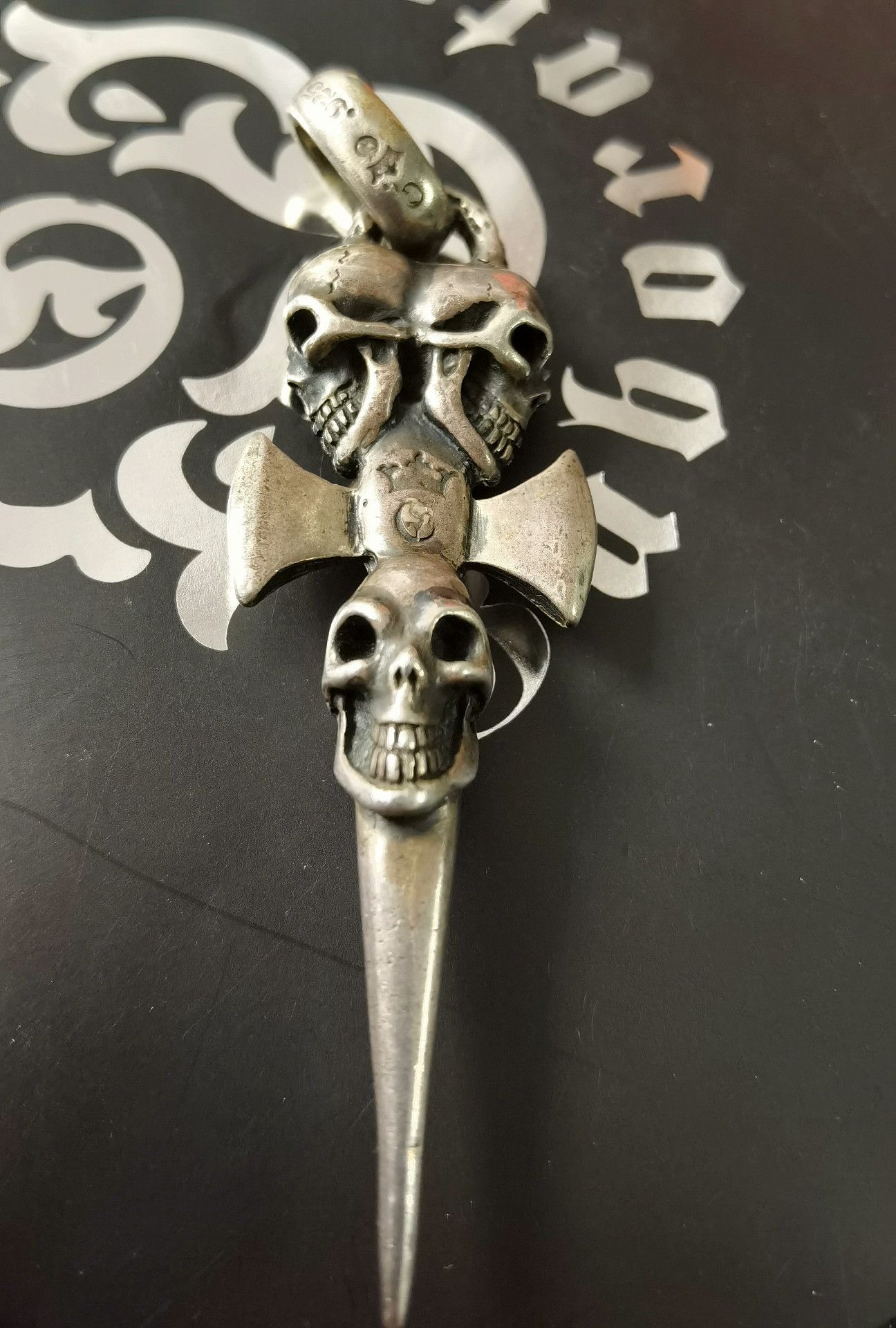 Gaboratory Gaboratory Early Skull Cross Pendant Size ONE SIZE - 9 Thumbnail