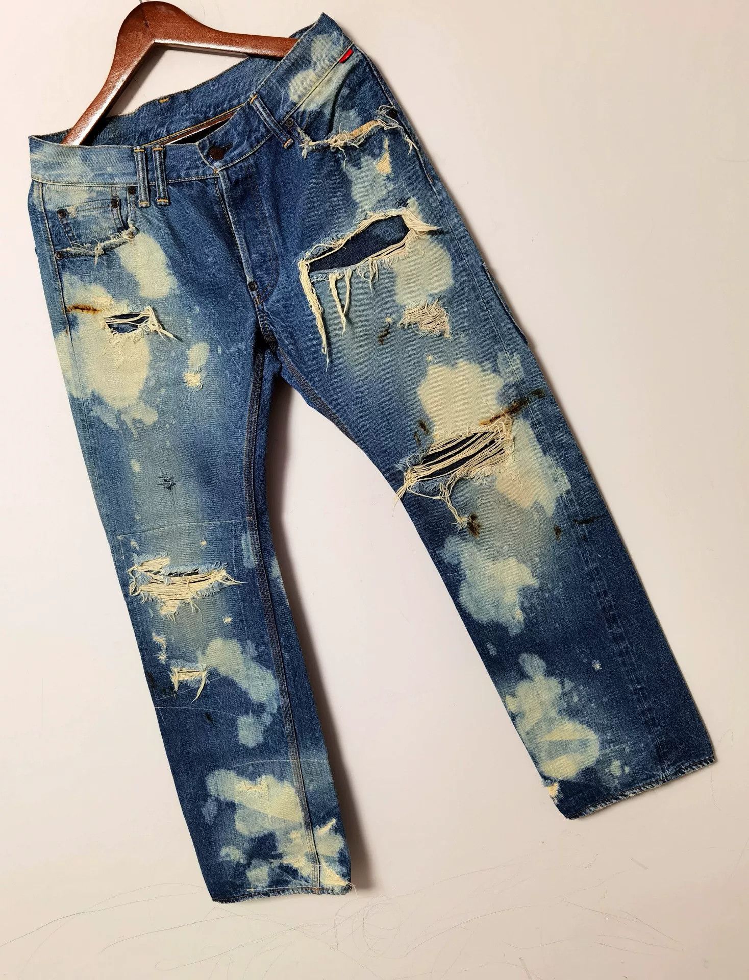ANACHRONORM anachronorm W32 Distressed Jeans Size US 32 / EU 48 - 2 Thumbnail