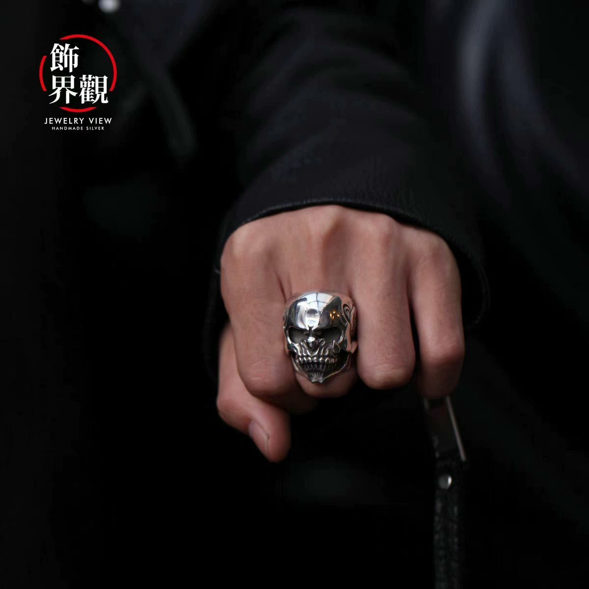 FALKE FAL 925 Silver Skull Ring Size ONE SIZE - 7 Thumbnail