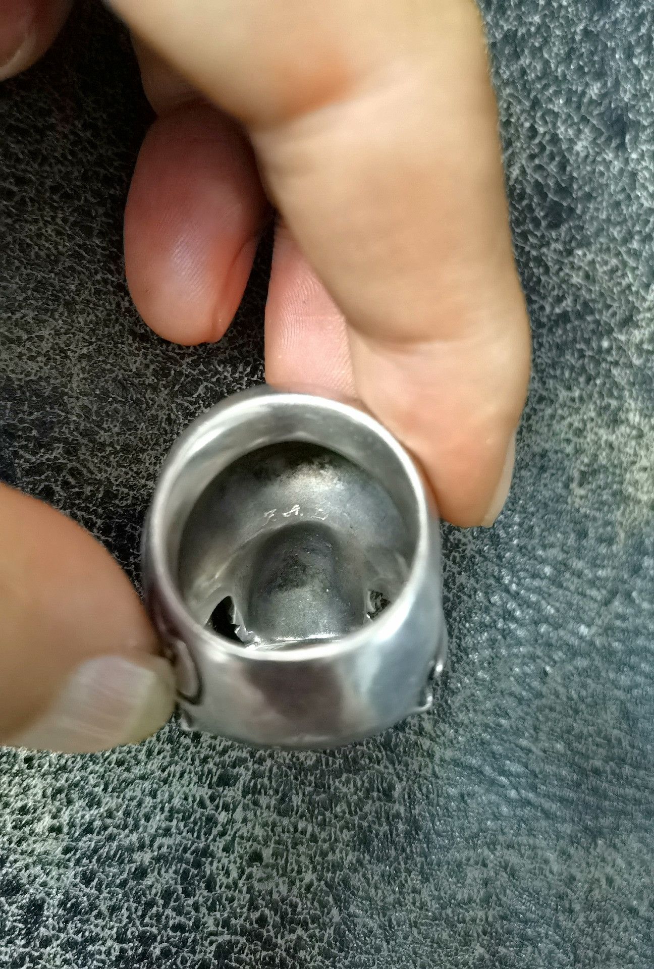 FALKE FAL 925 Silver Skull Ring Size ONE SIZE - 4 Thumbnail
