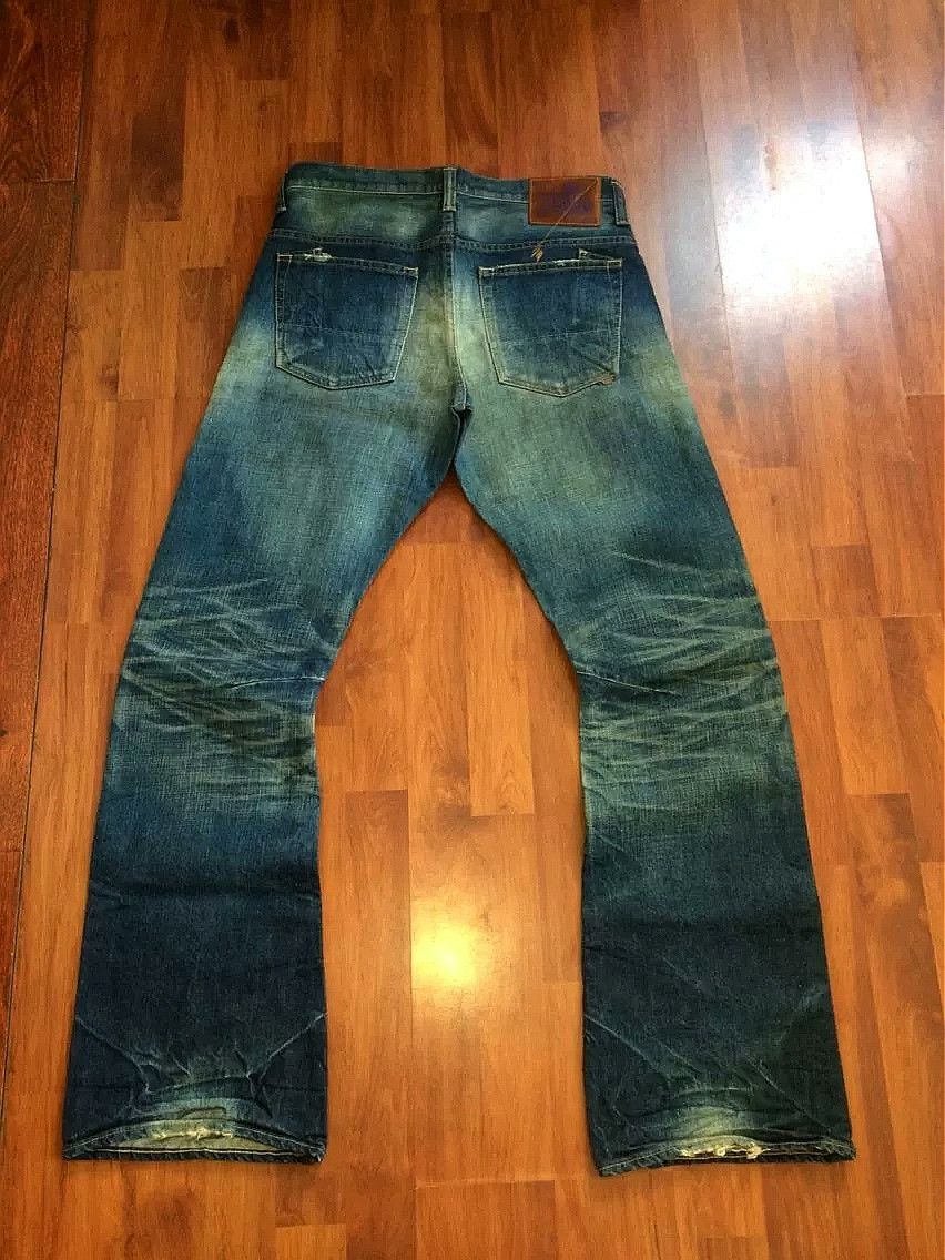 Purple Splatter Distressed Camouflage Inner Pocket Jeans Size US 30 / EU 46 - 6 Thumbnail