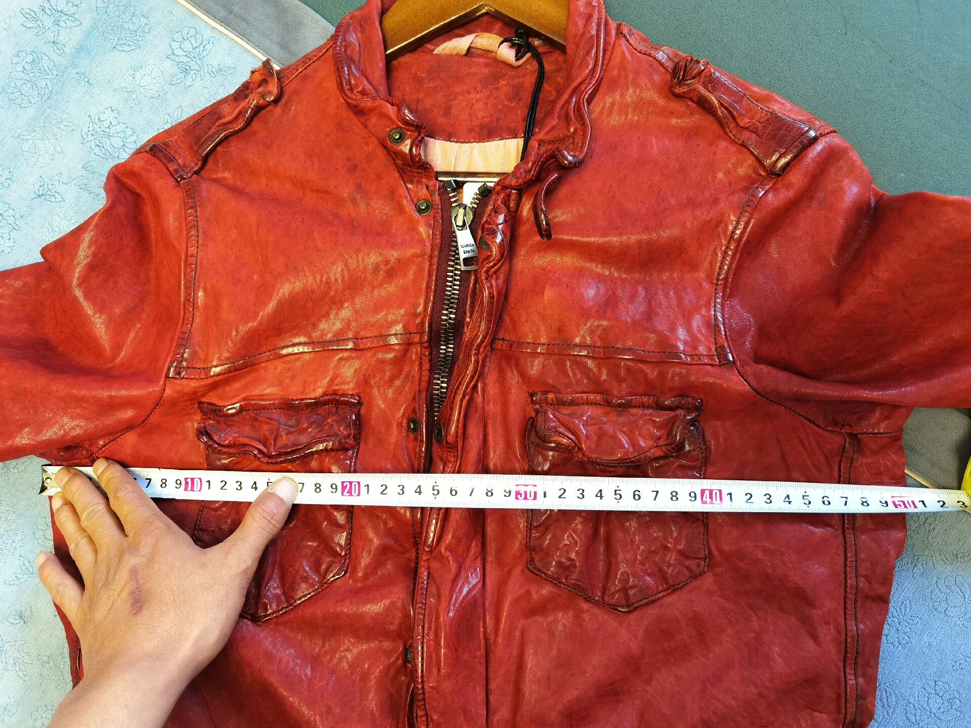 Giorgio Brato Giorgio Brato Dark Red Vintage Leather Jacket Size US S / EU 44-46 / 1 - 6 Thumbnail