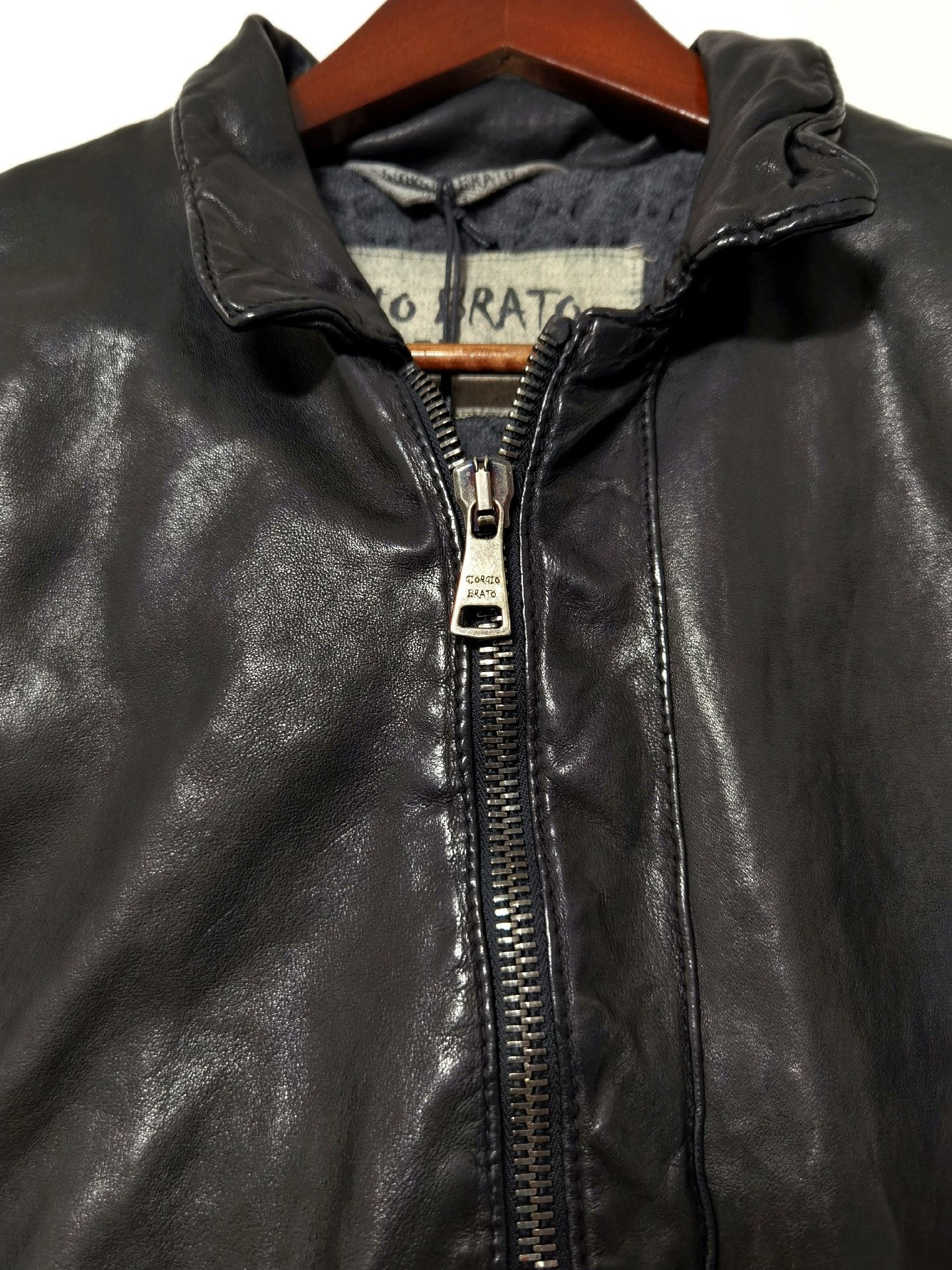 Giorgio Brato Giorgio Brato Slim Fit Leather Jacket Size US S / EU 44-46 / 1 - 2 Thumbnail