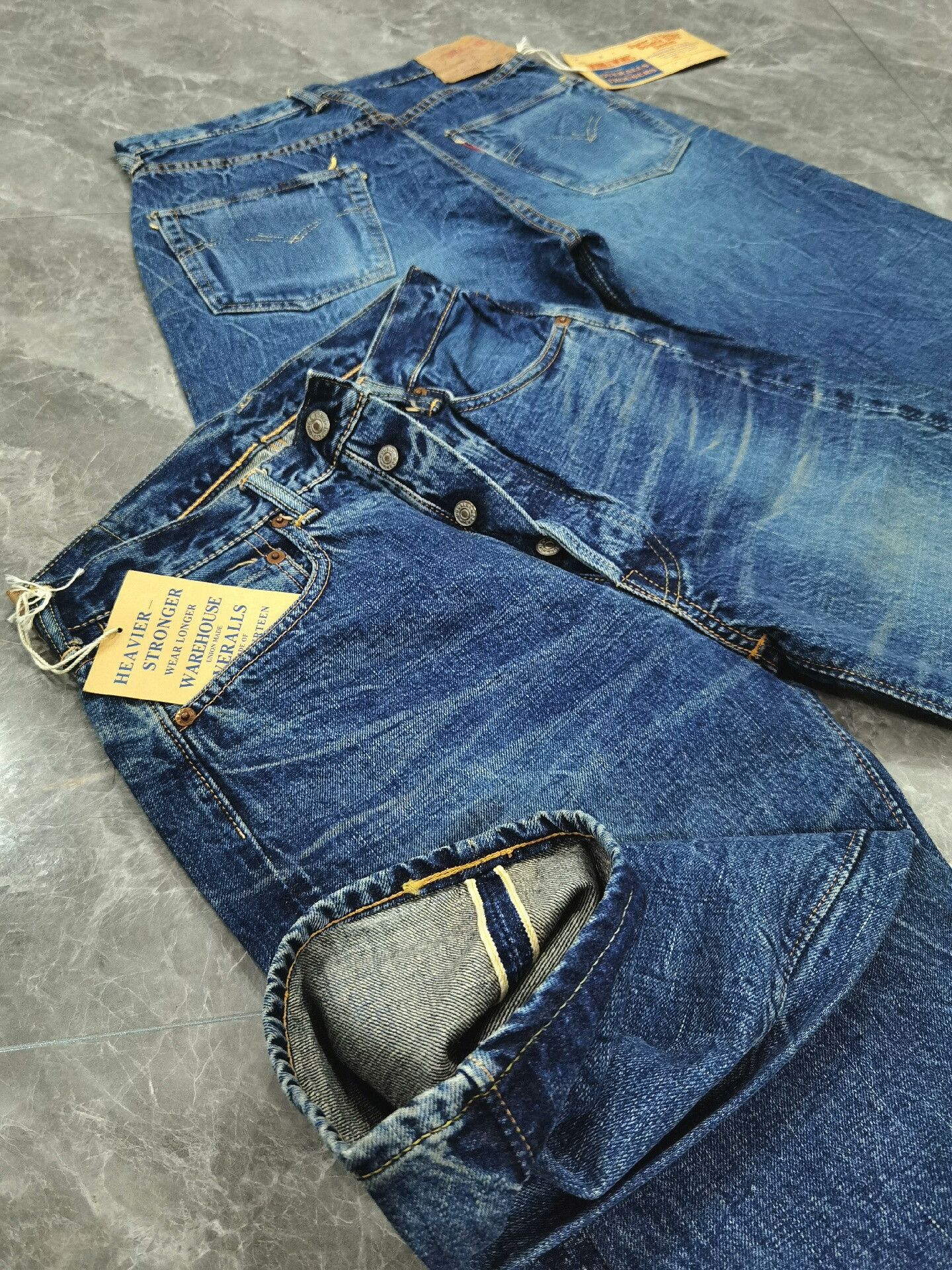FrizmWORKS DUBBLEWORKS Distressed Washed Jeans Size US 29 - 3 Thumbnail