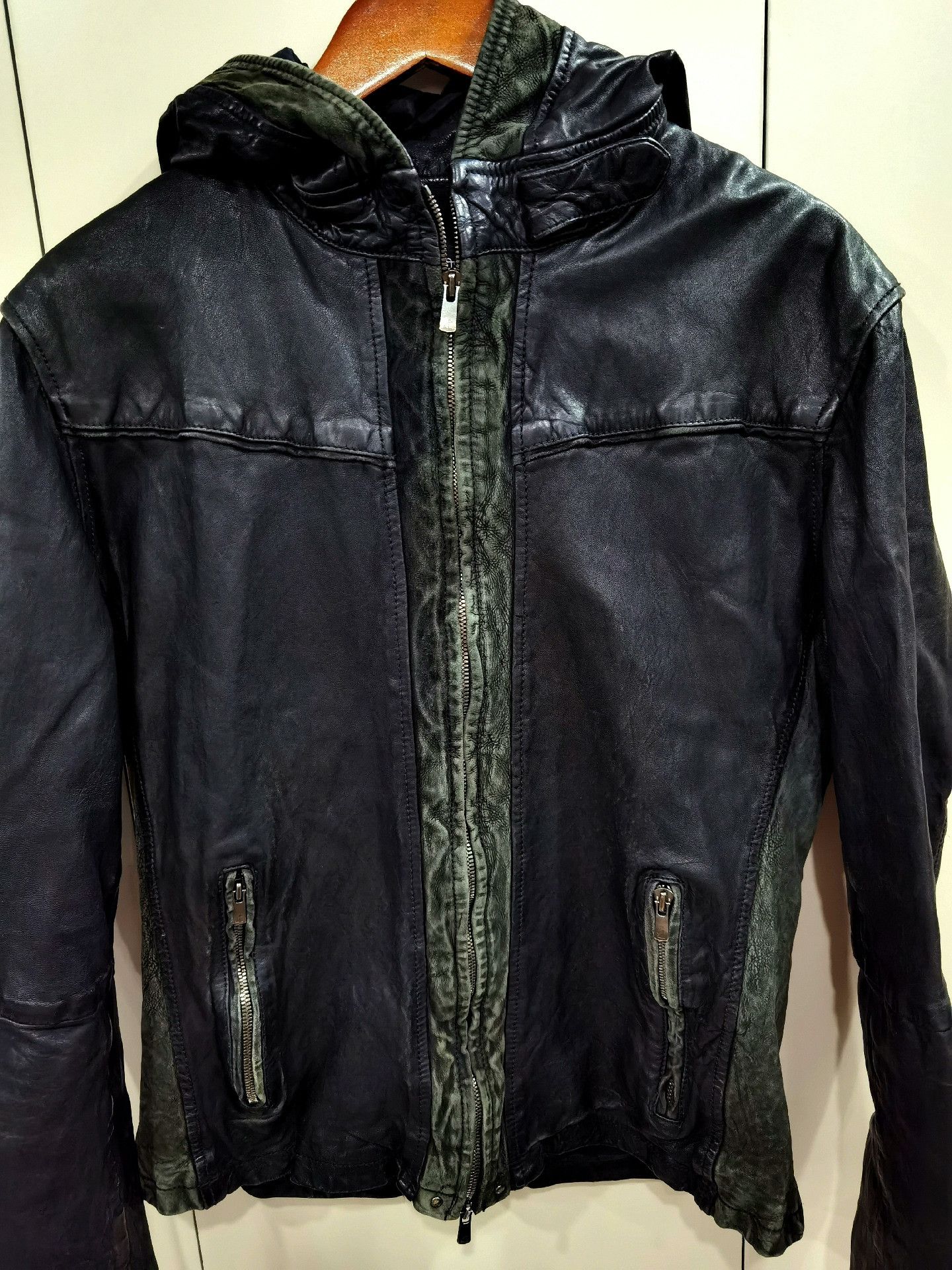 Annie Hood Cathy Jane Hooded Leather Jacket Size US M / EU 48-50 / 2 - 3 Thumbnail