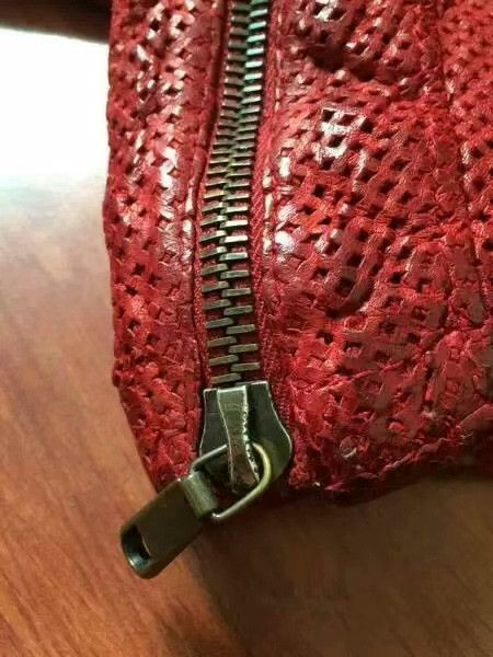 Santacroce Santacroce Distressed Red Leather Jacket Size US S / EU 44-46 / 1 - 3 Thumbnail