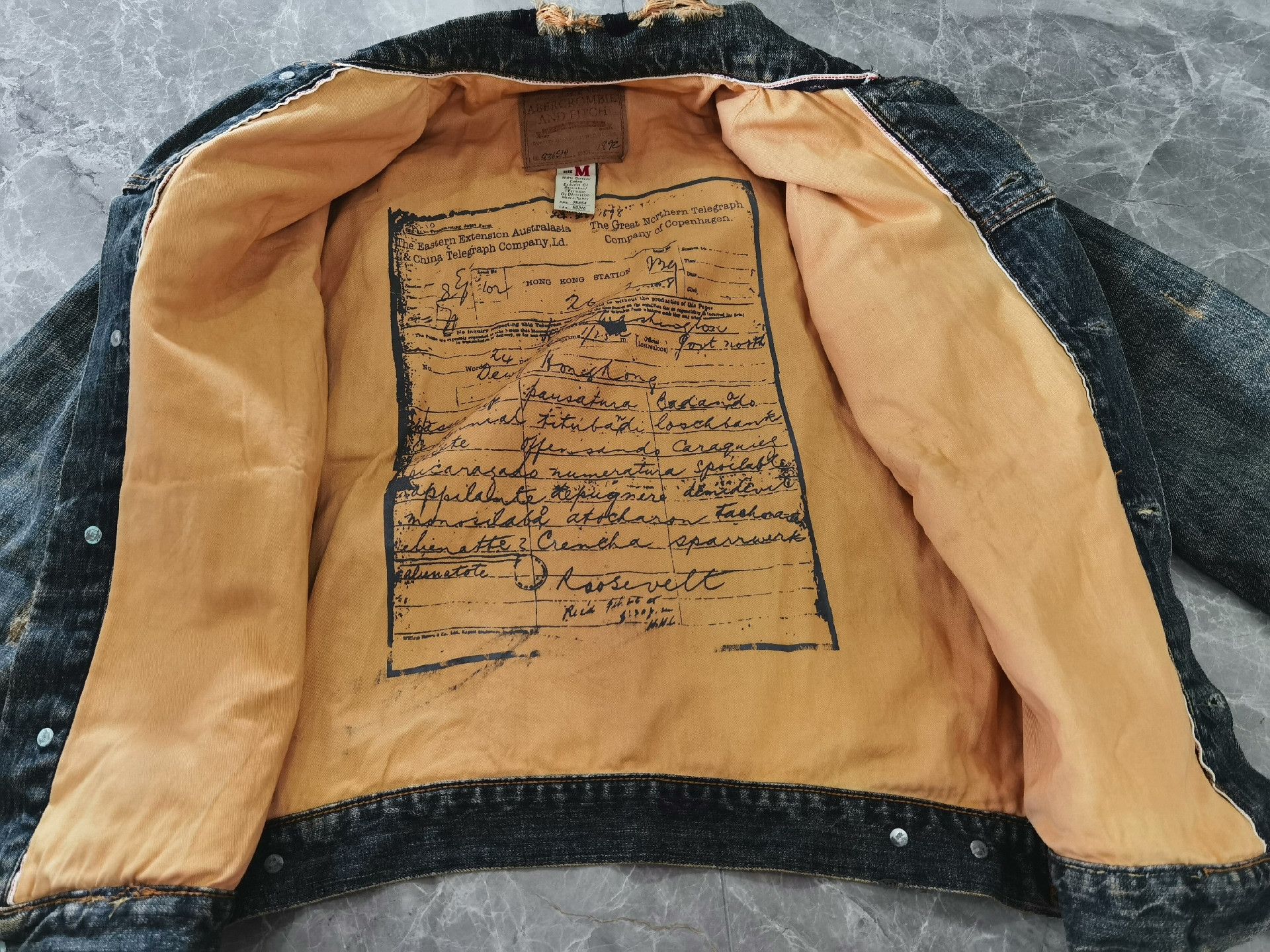 Abercrombie & Fitch Abercrombie Fitch AF Vintage Washed Denim Jacket Size US M / EU 48-50 / 2 - 3 Thumbnail