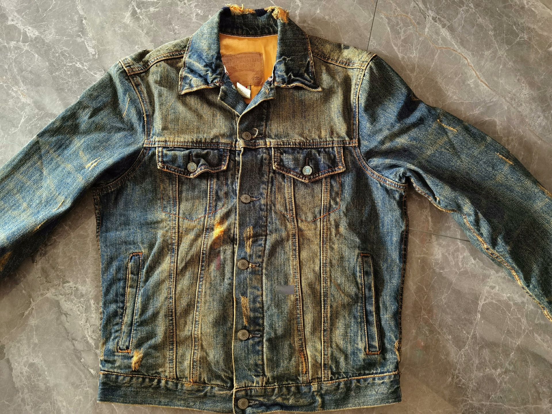 Abercrombie & Fitch Abercrombie Fitch AF Vintage Washed Denim Jacket Size US M / EU 48-50 / 2 - 8 Thumbnail
