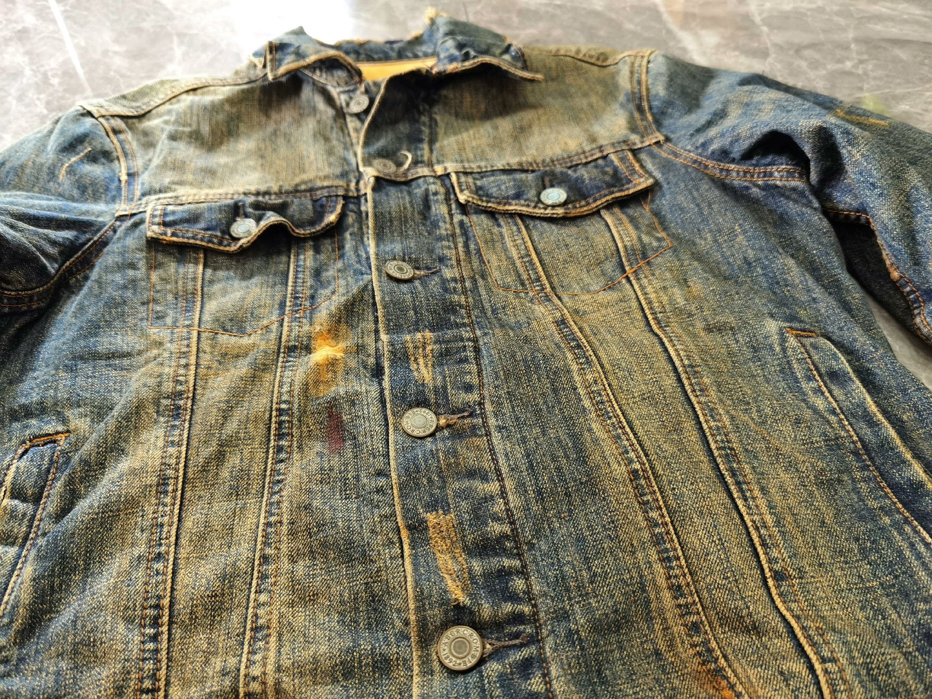 Abercrombie & Fitch Abercrombie Fitch AF Vintage Washed Denim Jacket Size US M / EU 48-50 / 2 - 5 Thumbnail