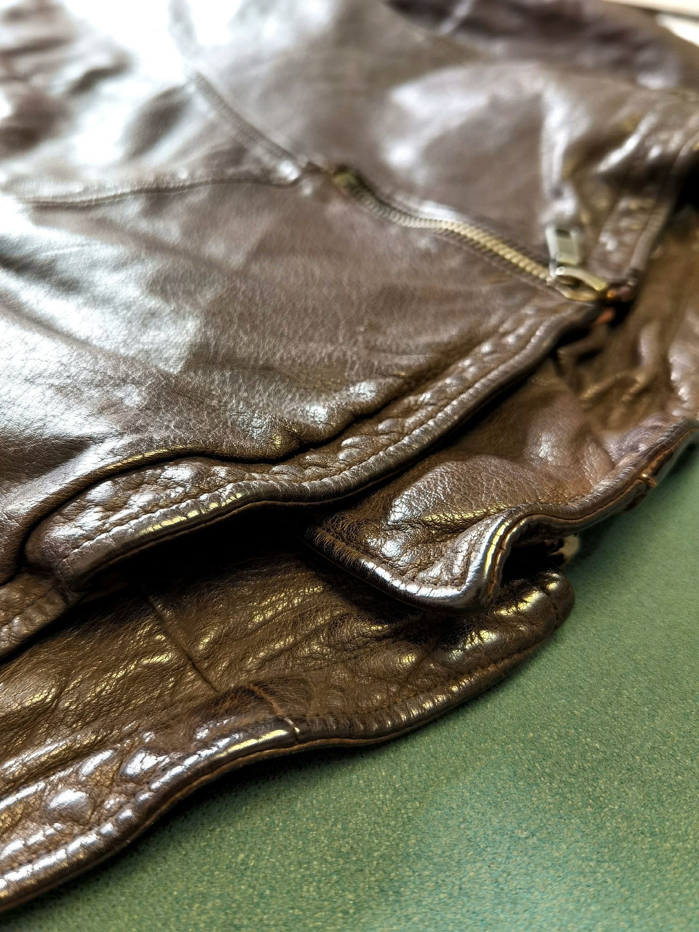 Santacroce Santacroce Italian Washed Distressed Leather Jacket Size US S / EU 44-46 / 1 - 3 Thumbnail