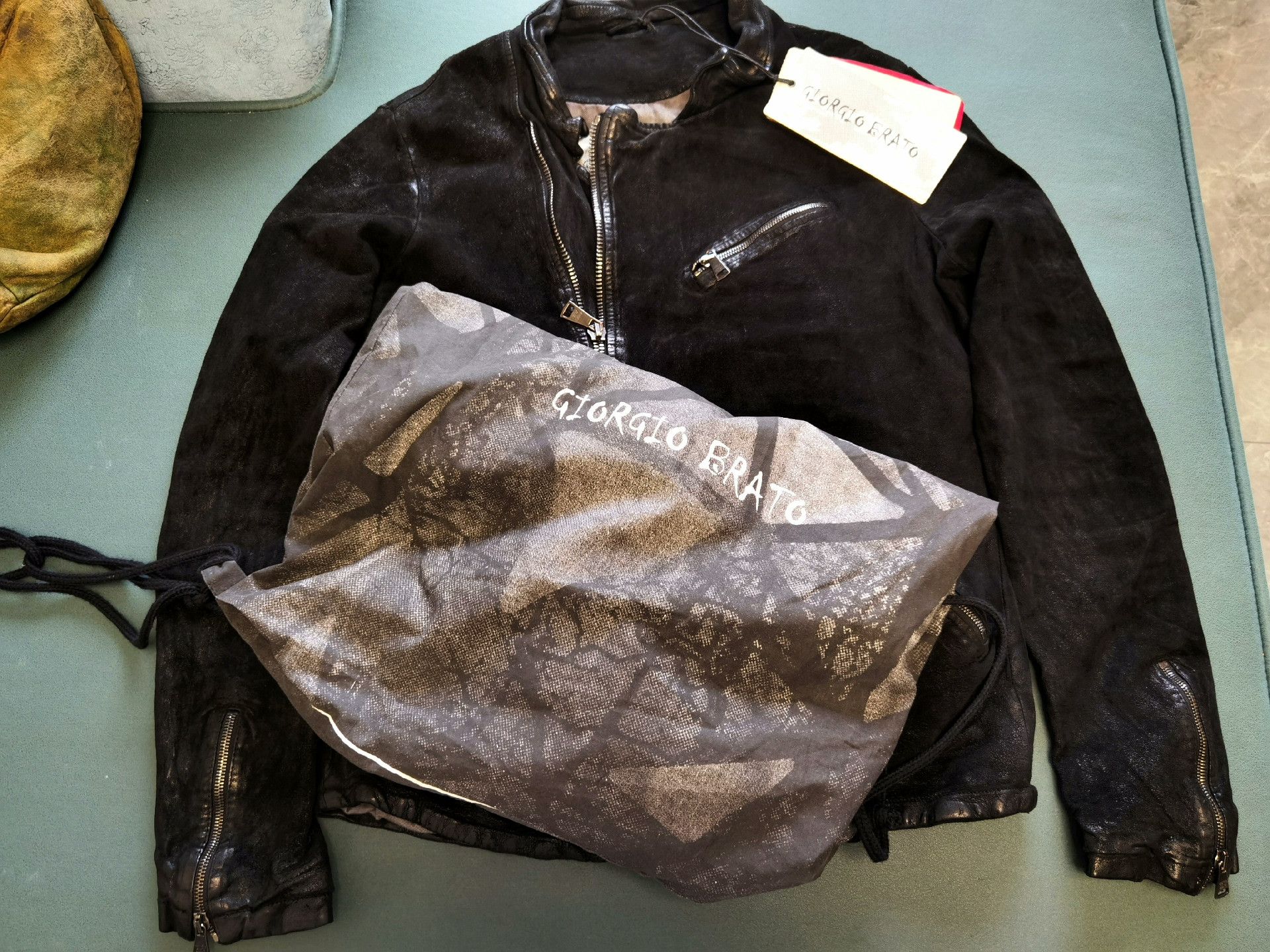 Giorgio Brato Giorgio Brato Distressed Goatskin Leather Jacket Size US M / EU 48-50 / 2 - 7 Thumbnail