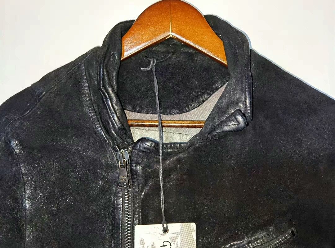 Giorgio Brato Giorgio Brato Distressed Goatskin Leather Jacket Size US M / EU 48-50 / 2 - 2 Thumbnail