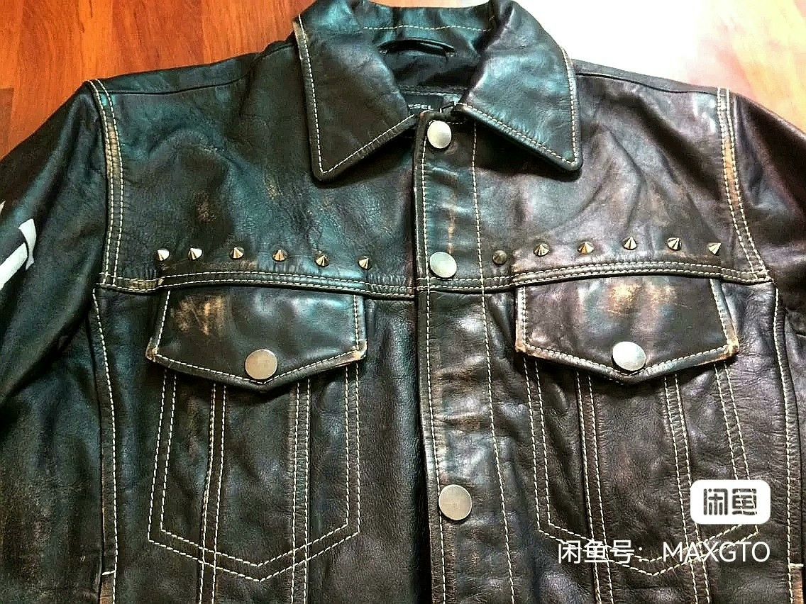 Diesel Diesel Graffiti Stud Patched Distressed Leather Jacket Size US M / EU 48-50 / 2 - 3 Thumbnail