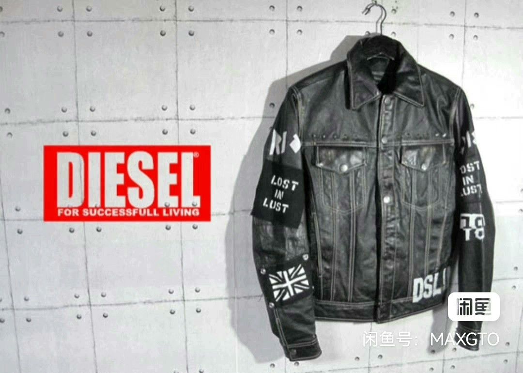 Diesel Diesel Graffiti Stud Patched Distressed Leather Jacket Size US M / EU 48-50 / 2 - 7 Thumbnail